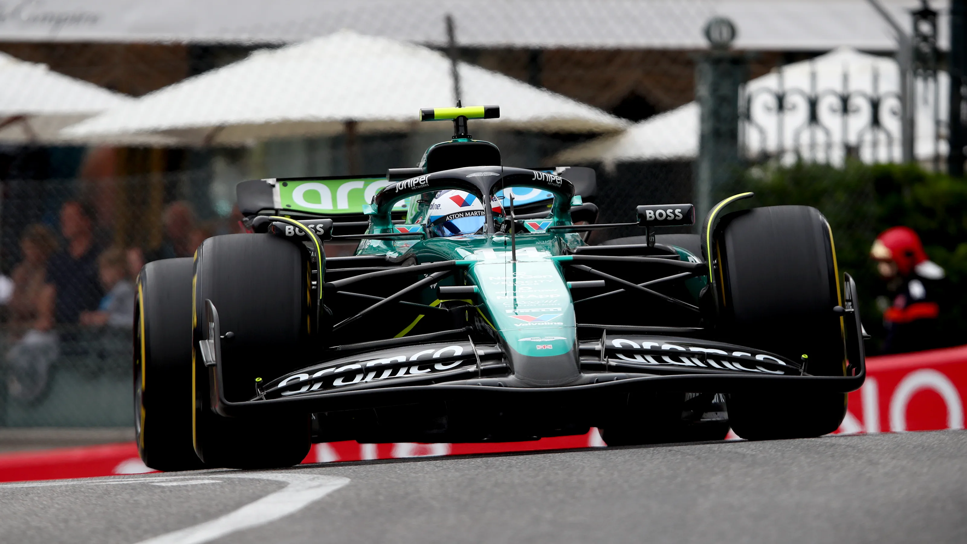 MONTE-CARLO, MONACO - MAY 24: Fernando Alonso of Spain driving the (14) Aston Martin AMR24 Mercedes