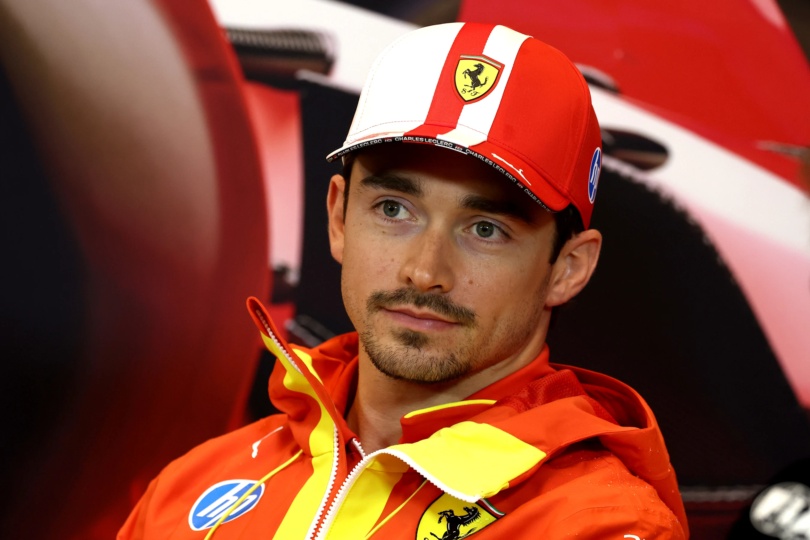 MONTE-CARLO, MONACO - MAY 23: Charles Leclerc of Monaco and Ferrari attends the Drivers Press