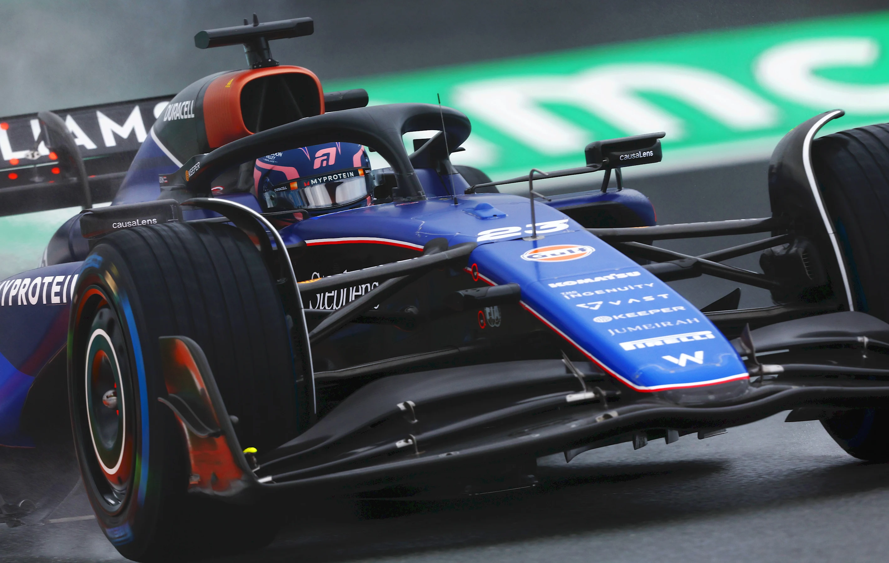 ZANDVOORT, NETHERLANDS - AUGUST 23: Alexander Albon of Thailand driving the (23) Williams FW46