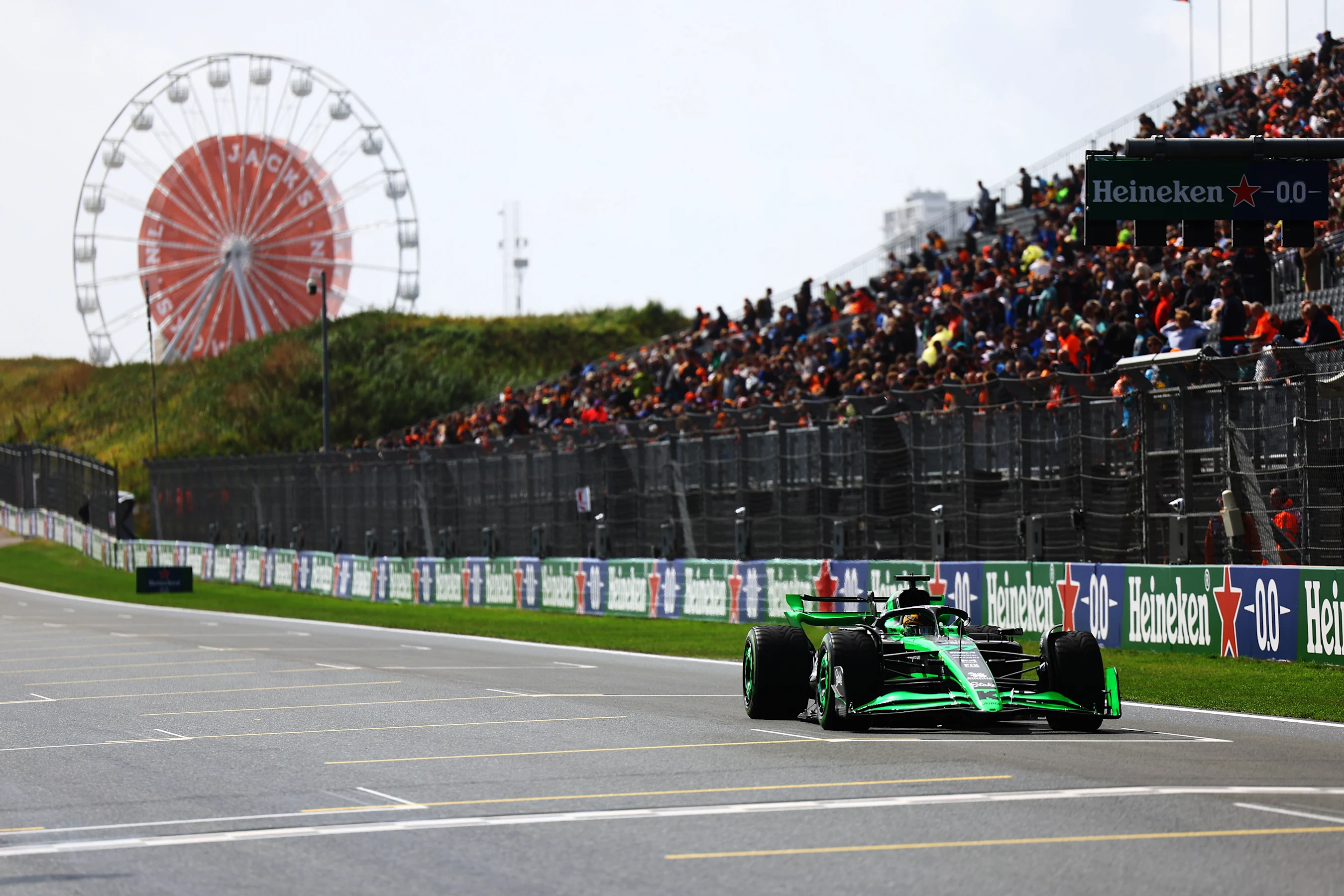 ZANDVOORT, NETHERLANDS - AUGUST 23: A general view as Robert Shwartzman of Israel drives the (97)
