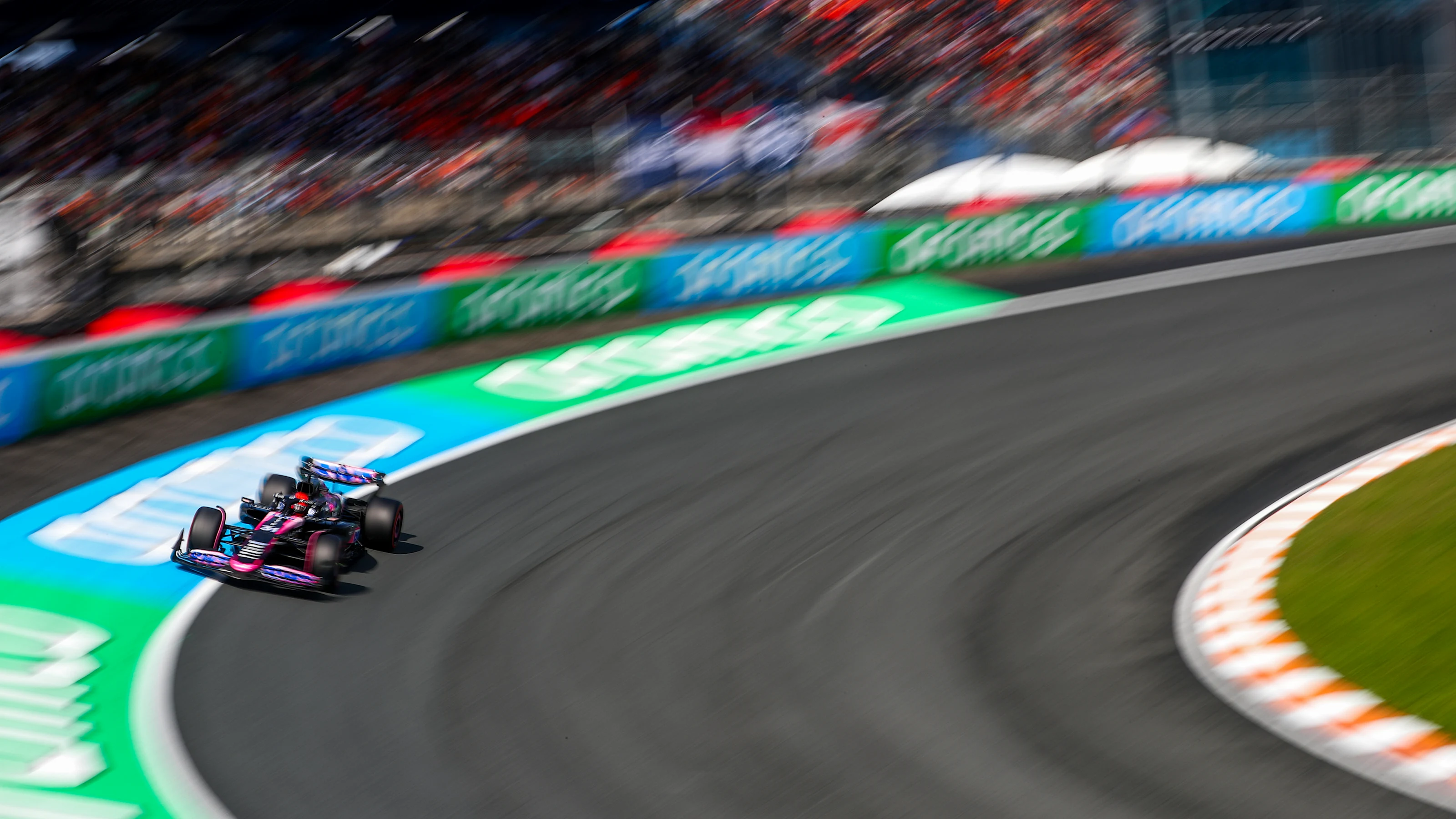 ZANDVOORT, NETHERLANDS - AUGUST 23: Esteban Ocon of France and Alpine F1 > during practice ahead of