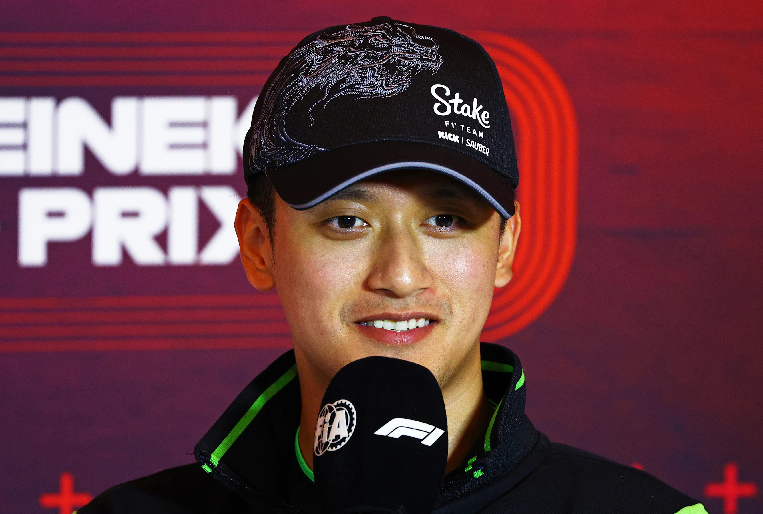 ZANDVOORT, NETHERLANDS - AUGUST 22: Zhou Guanyu of China and Stake F1 Team Kick Sauber attends the