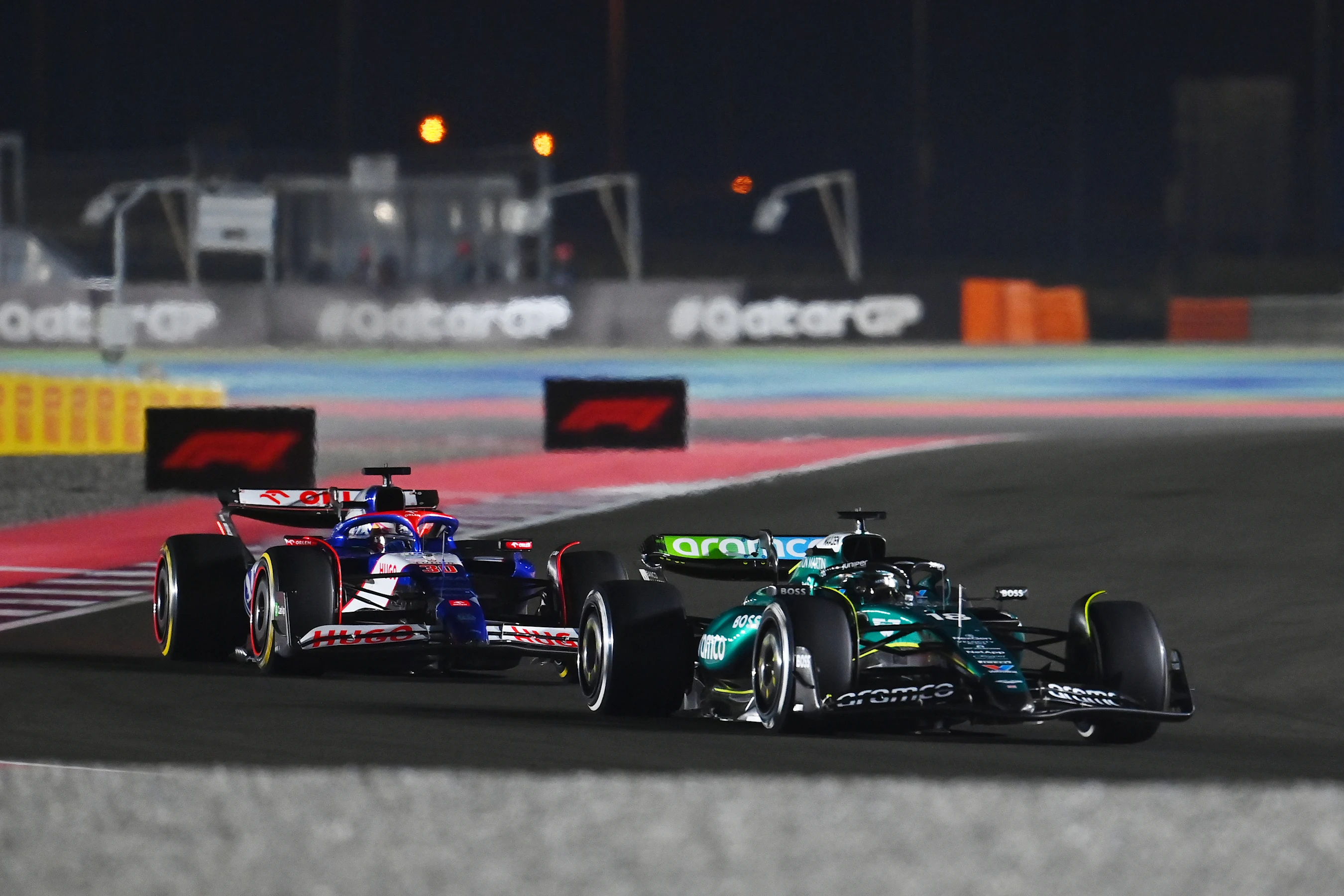 LUSAIL CITY, QATAR - DECEMBER 01: Lance Stroll of Canada driving the (18) Aston Martin AMR24