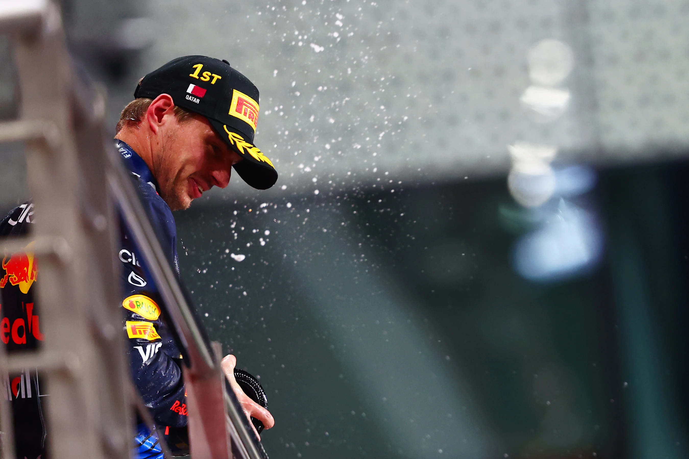 LUSAIL CITY, QATAR - DECEMBER 01: Race winner Max Verstappen of the Netherlands and Oracle Red Bull
