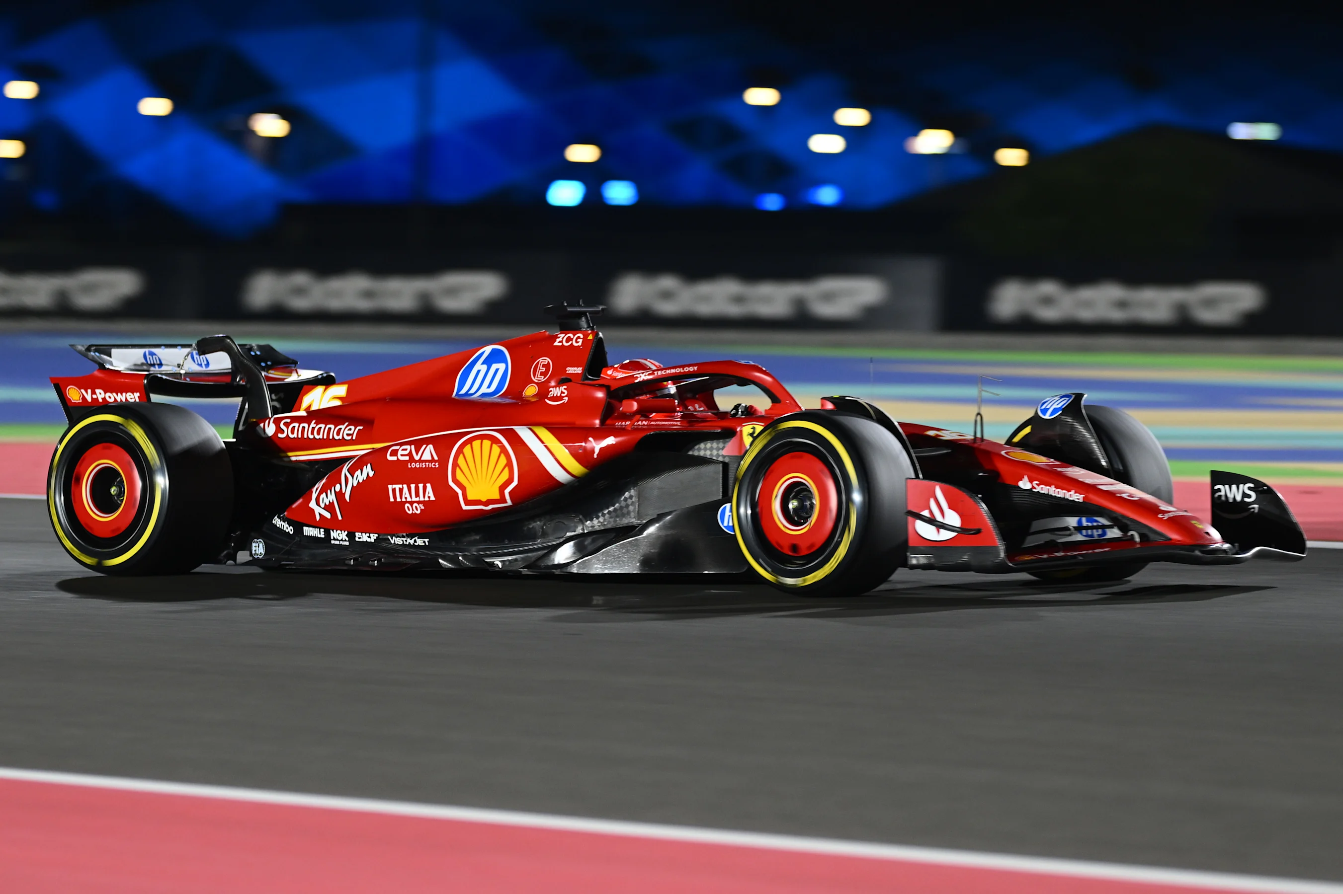 LUSAIL CITY, QATAR - NOVEMBER 29: Charles Leclerc of Monaco driving the (16) Ferrari SF-24 on track