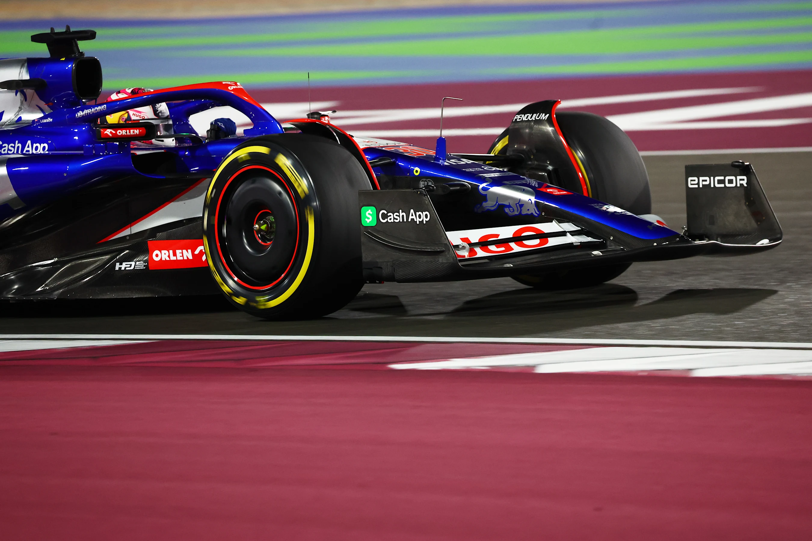 LUSAIL CITY, QATAR - NOVEMBER 29: Liam Lawson of New Zealand driving the (30) Visa Cash App RB