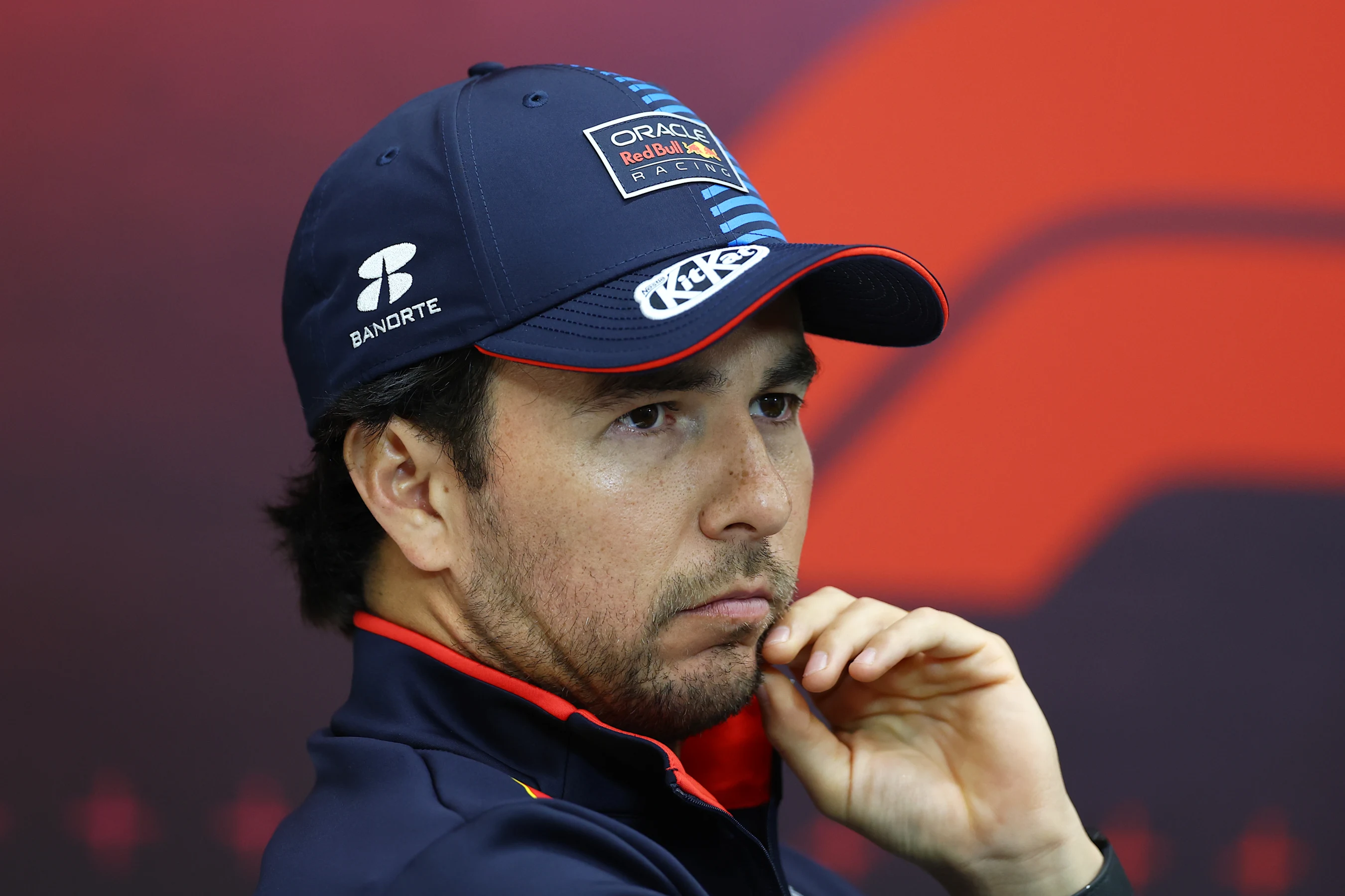LUSAIL CITY, QATAR - NOVEMBER 28: Sergio Perez of Mexico and Oracle Red Bull Racing attends the