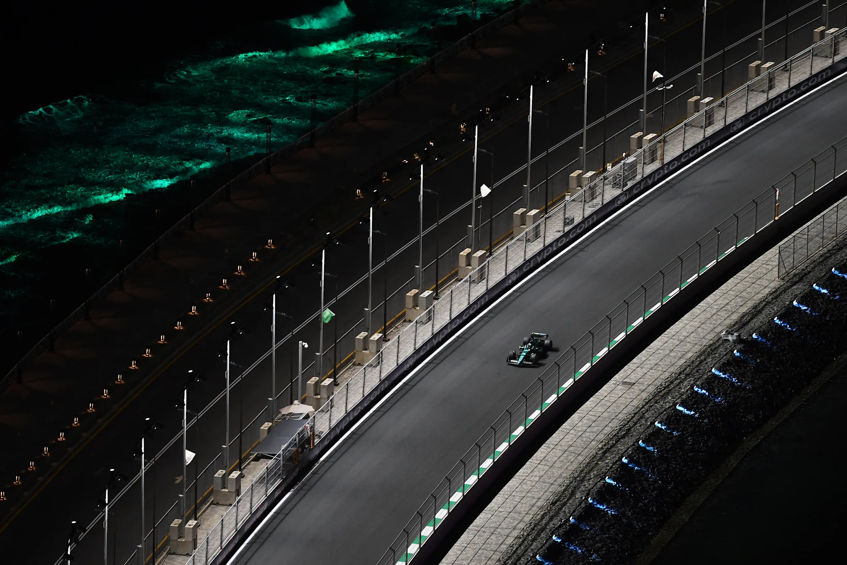 JEDDAH, SAUDI ARABIA - MARCH 07: Lance Stroll of Canada driving the (18) Aston Martin AMR24