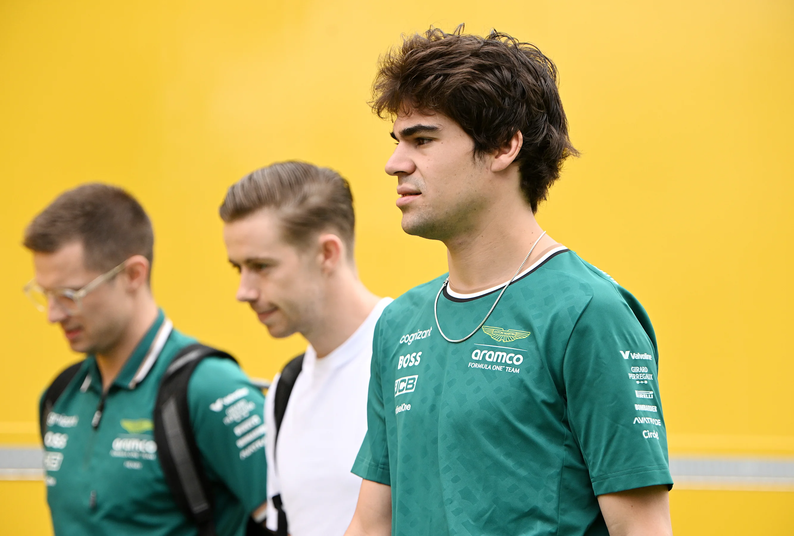 BARCELONA, SPAIN - JUNE 23: Lance Stroll of Canada and Aston Martin F1 Team looks on in the Paddock