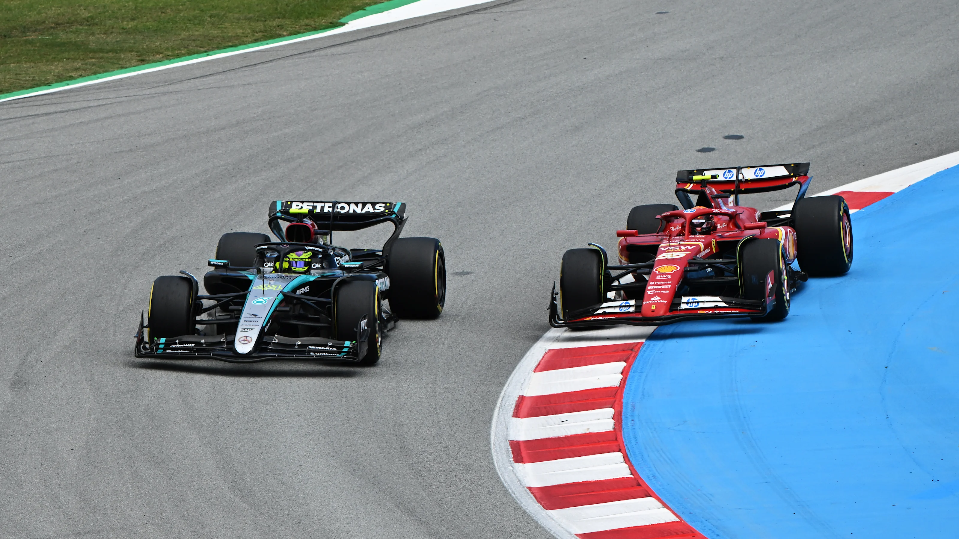 BARCELONA, SPAIN - JUNE 23: Lewis Hamilton of Great Britain driving the (44) Mercedes AMG Petronas