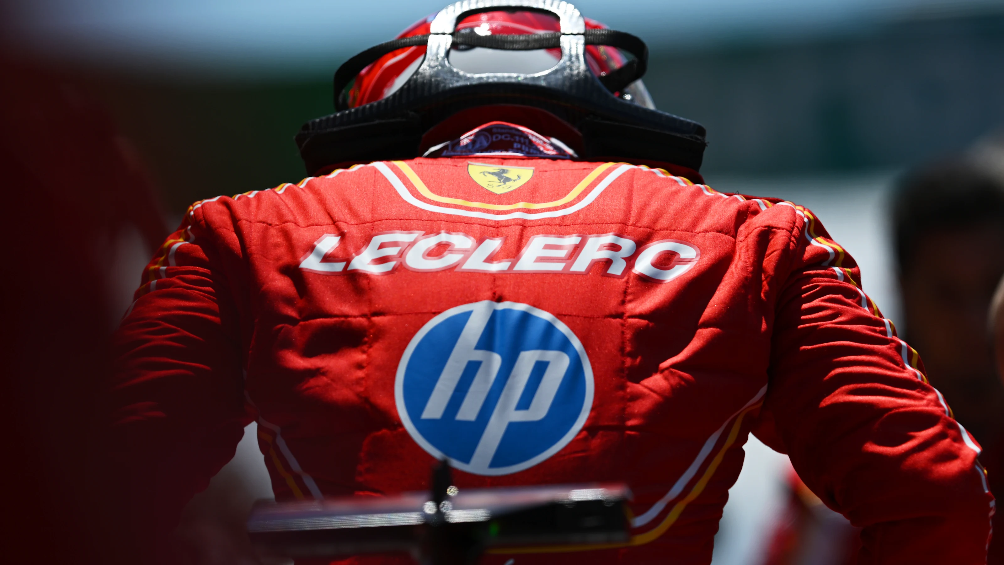 BARCELONA, SPAIN - JUNE 23: Charles Leclerc of Monaco and Ferrari prepares to drive prior to the F1
