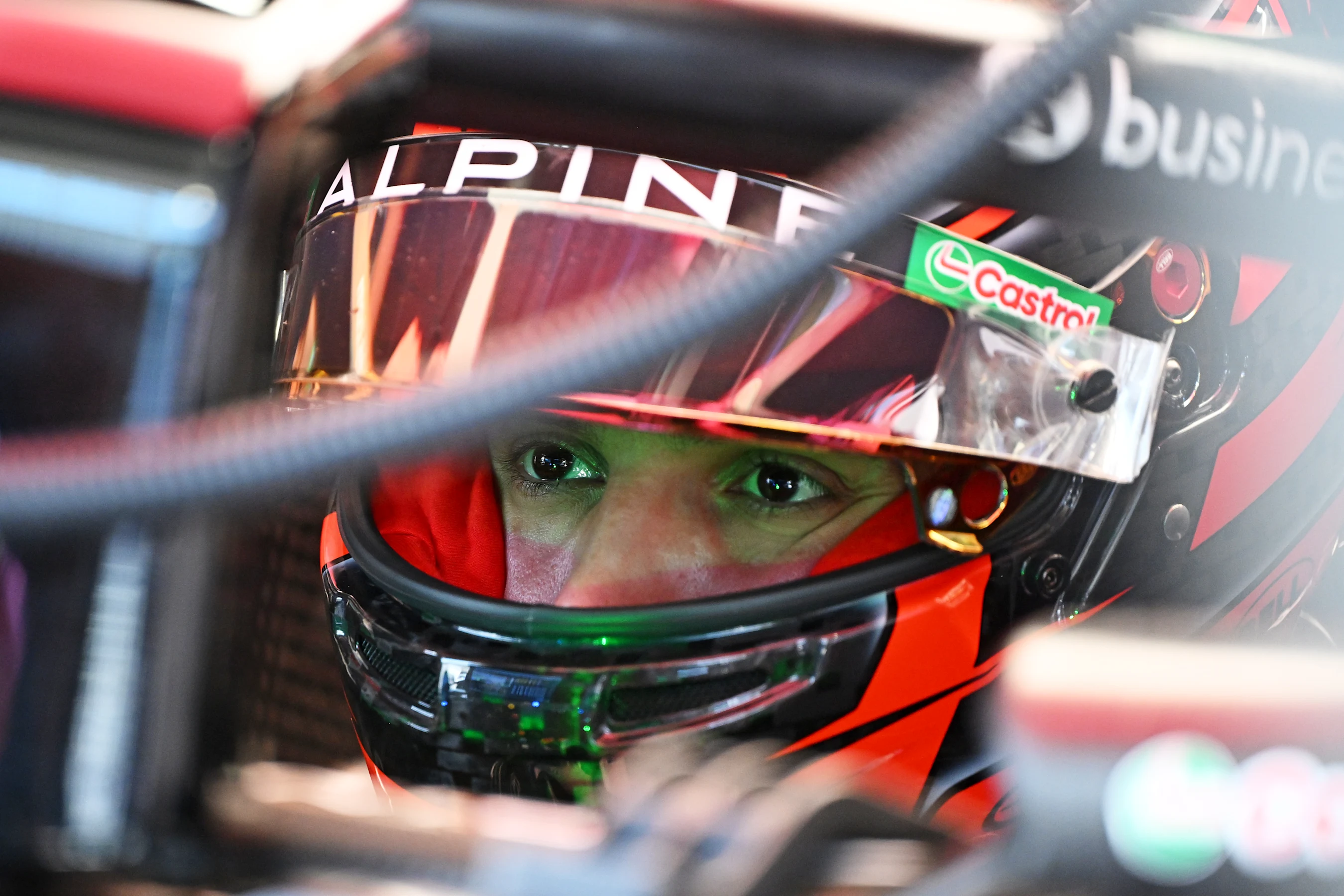 BARCELONA, SPAIN - JUNE 21: Esteban Ocon of France and Alpine F1 prepares to drive in the garage