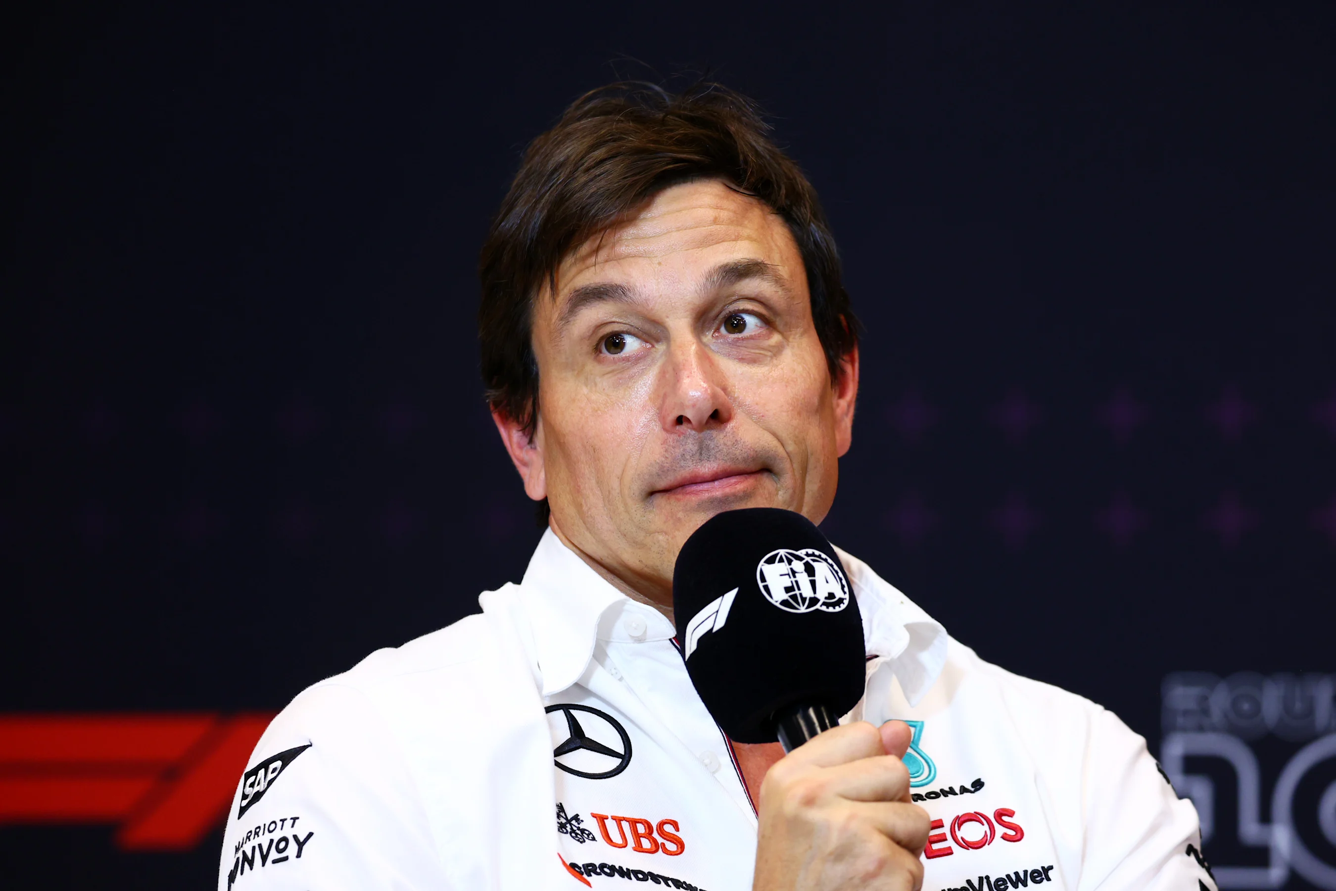 BARCELONA, SPAIN - JUNE 21: Mercedes GP Executive Director Toto Wolff talks in the Team Principals