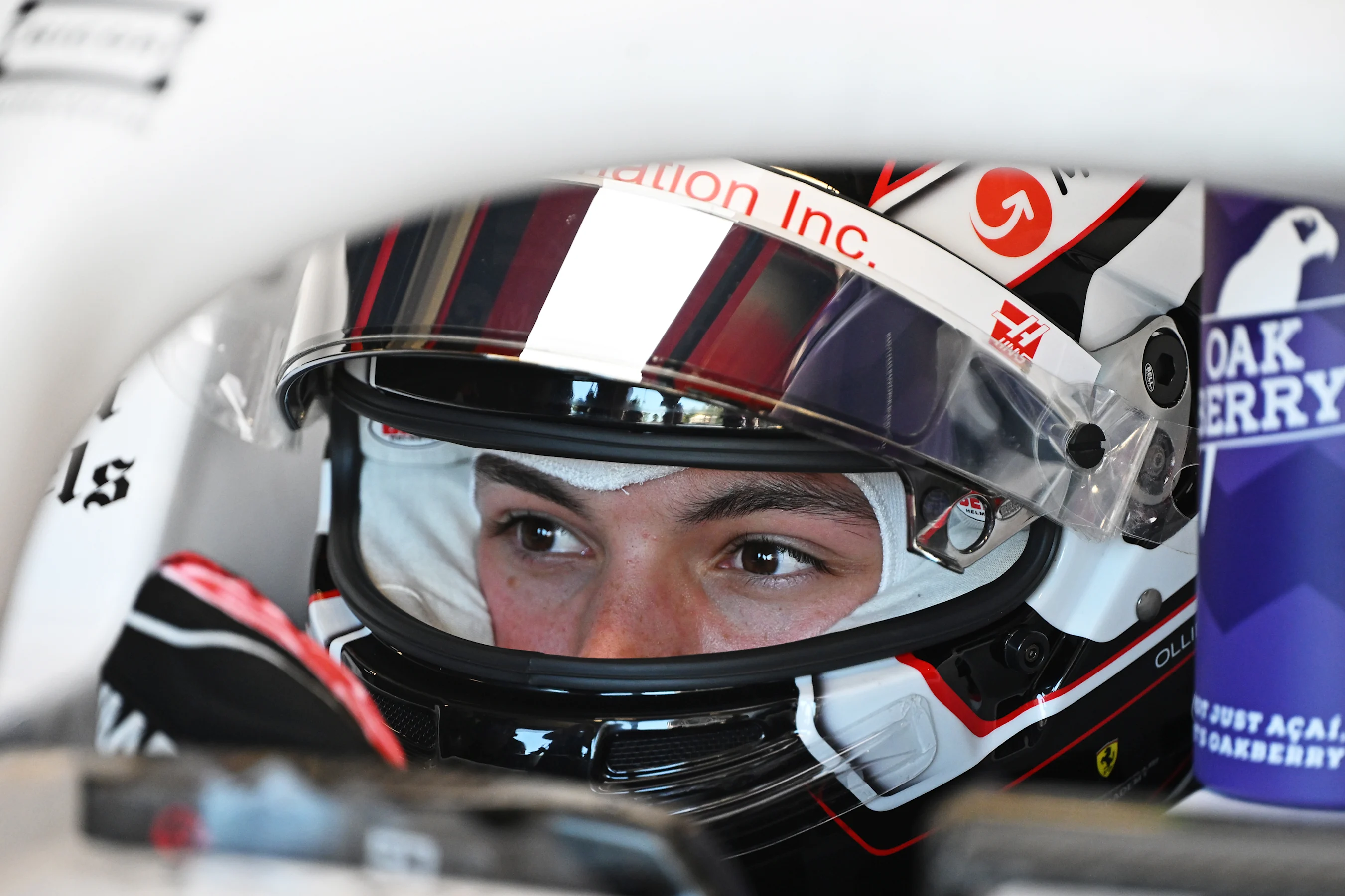 BARCELONA, SPAIN - JUNE 21: Oliver Bearman of Great Britain driving the (50) Haas F1 VF-24 Ferrari