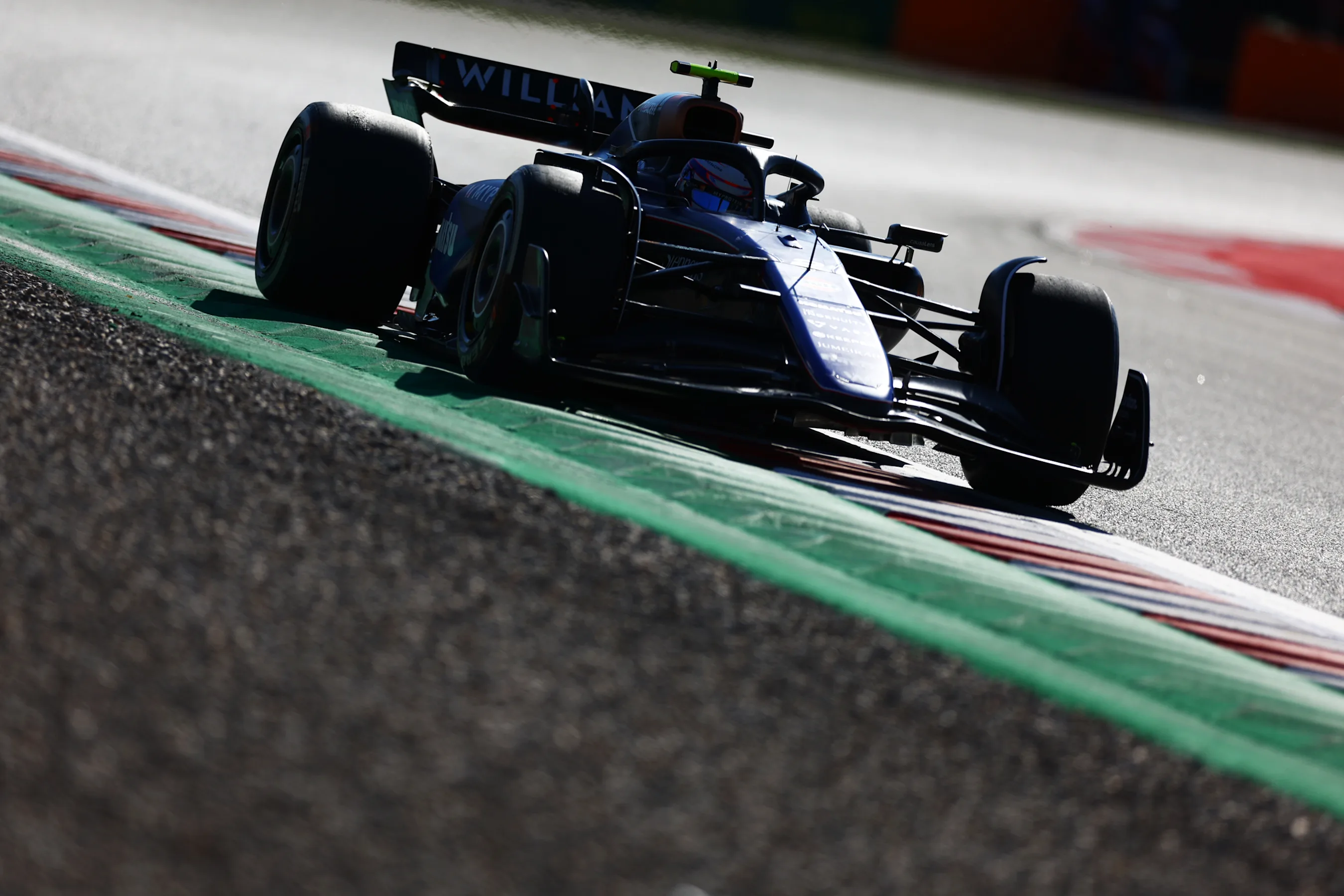 BARCELONA, SPAIN - JUNE 21: Logan Sargeant of United States driving the (2) Williams FW46 Mercedes