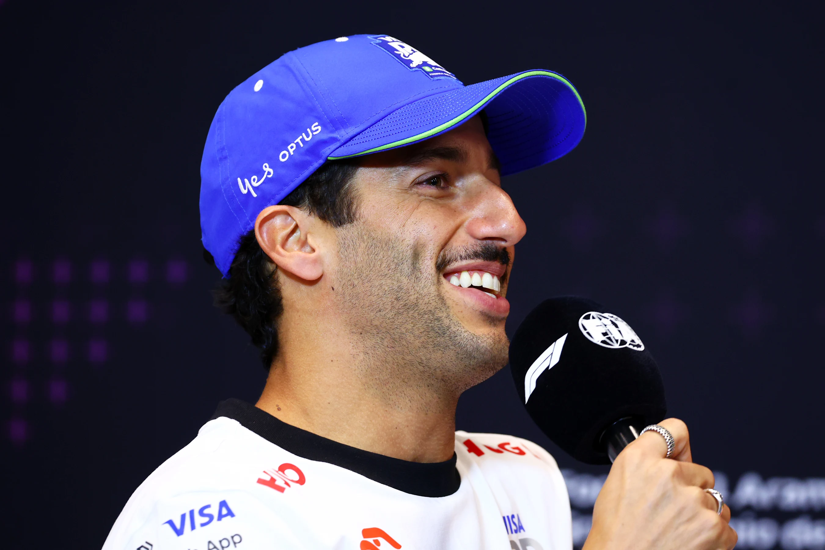 BARCELONA, SPAIN - JUNE 20: Daniel Ricciardo of Australia and Visa Cash App RB attends the press