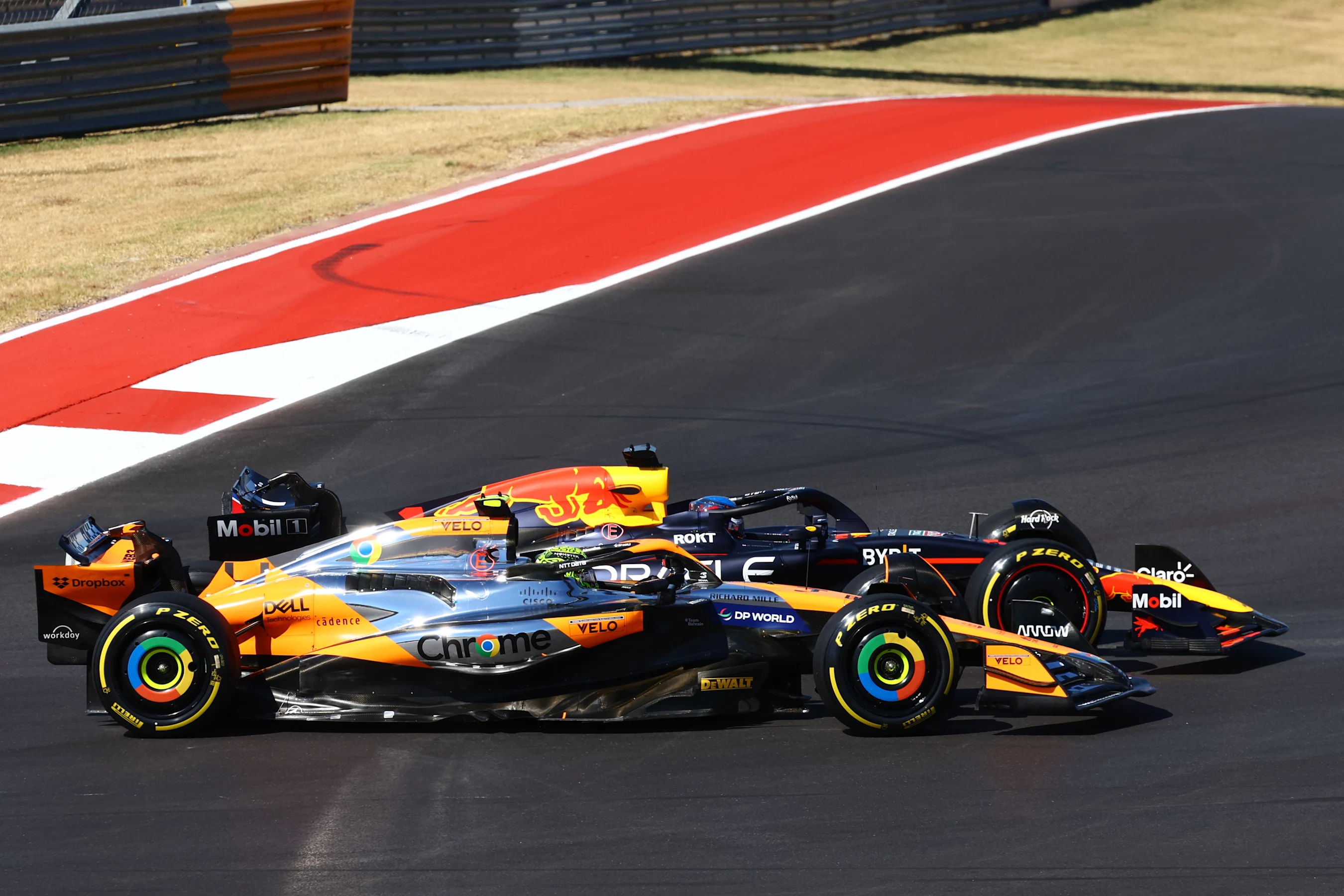 AUSTIN, TEXAS - OCTOBER 20: Max Verstappen of the Netherlands driving the (1) Oracle Red Bull