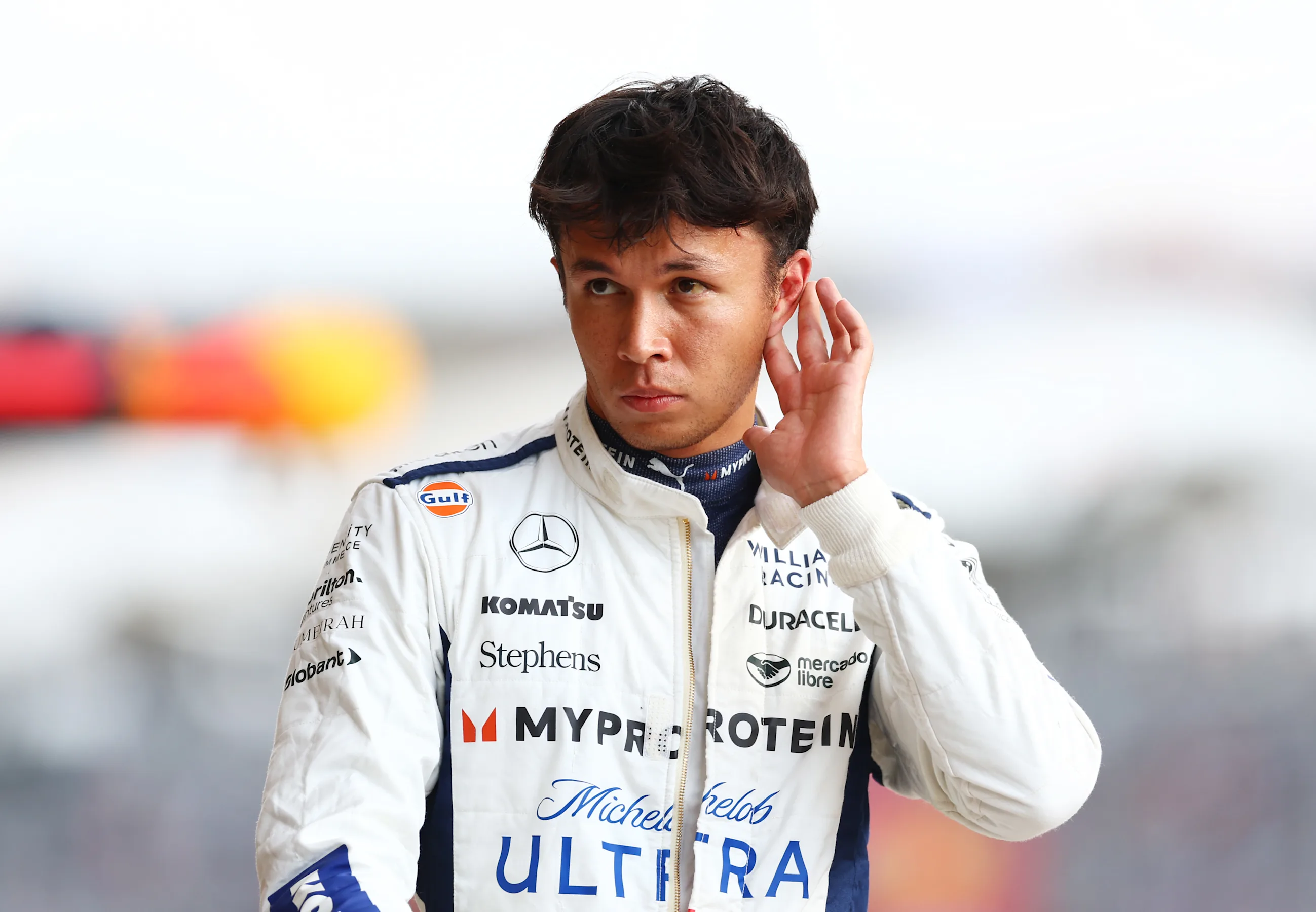 AUSTIN, TEXAS - OCTOBER 18: 18th placed qualifier Alexander Albon of Thailand and Williams walks in