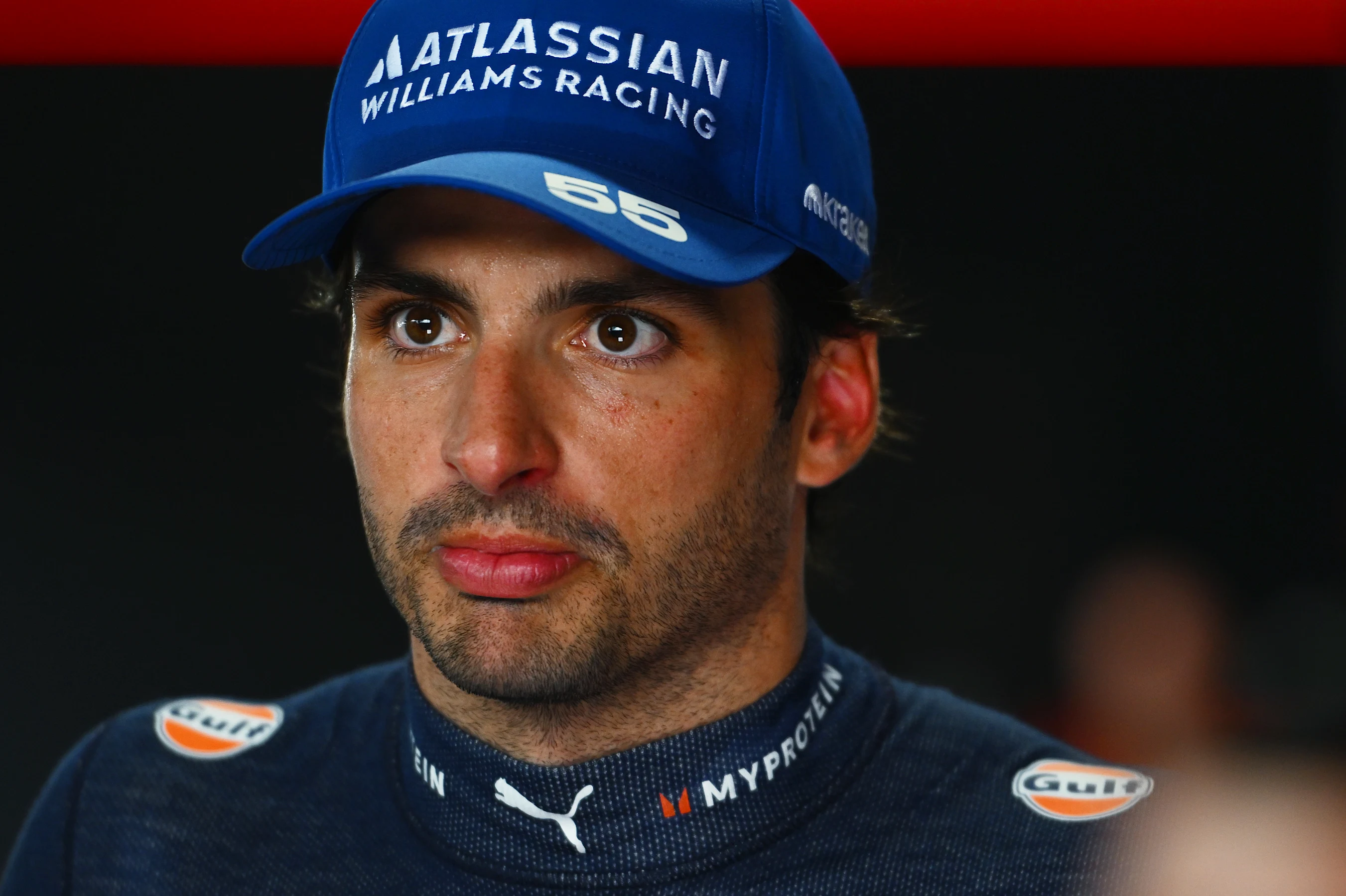 MELBOURNE, AUSTRALIA - MARCH 15: Seventh placed qualifier Carlos Sainz of Spain and Williams looks