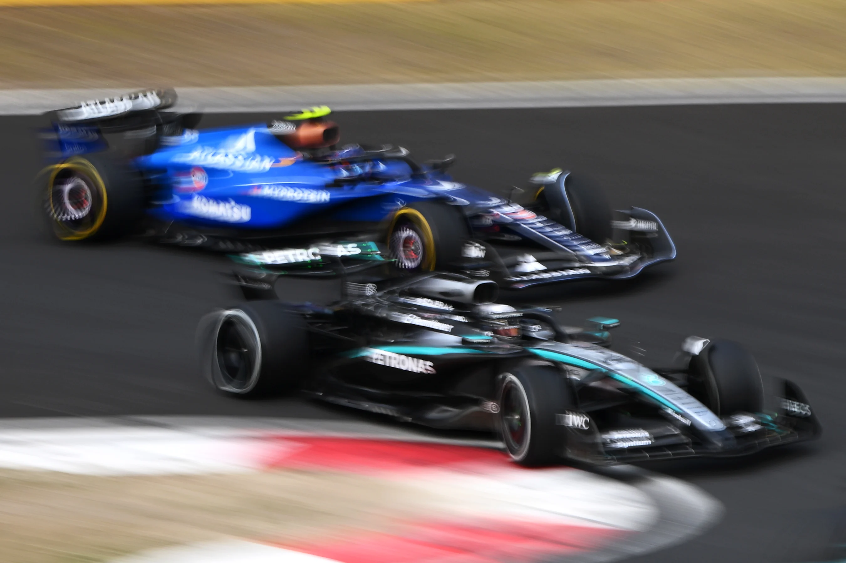 SHANGHAI, CHINA - MARCH 23: George Russell of Great Britain driving the (63) Mercedes AMG Petronas