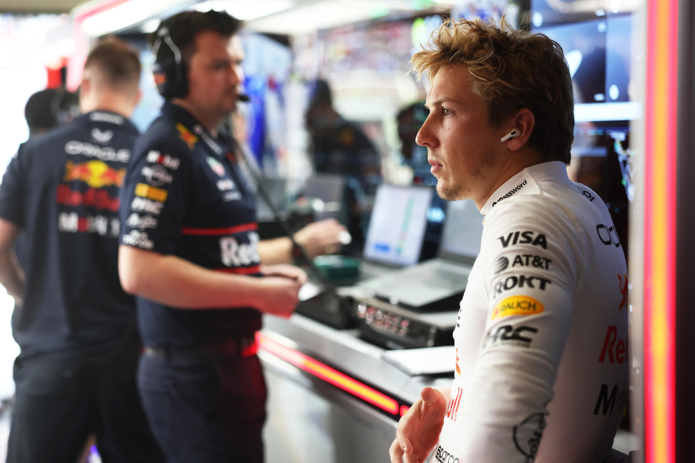 SHANGHAI, CHINA - MARCH 22: Liam Lawson of New Zealand and Oracle Red Bull Racing prepares to drive