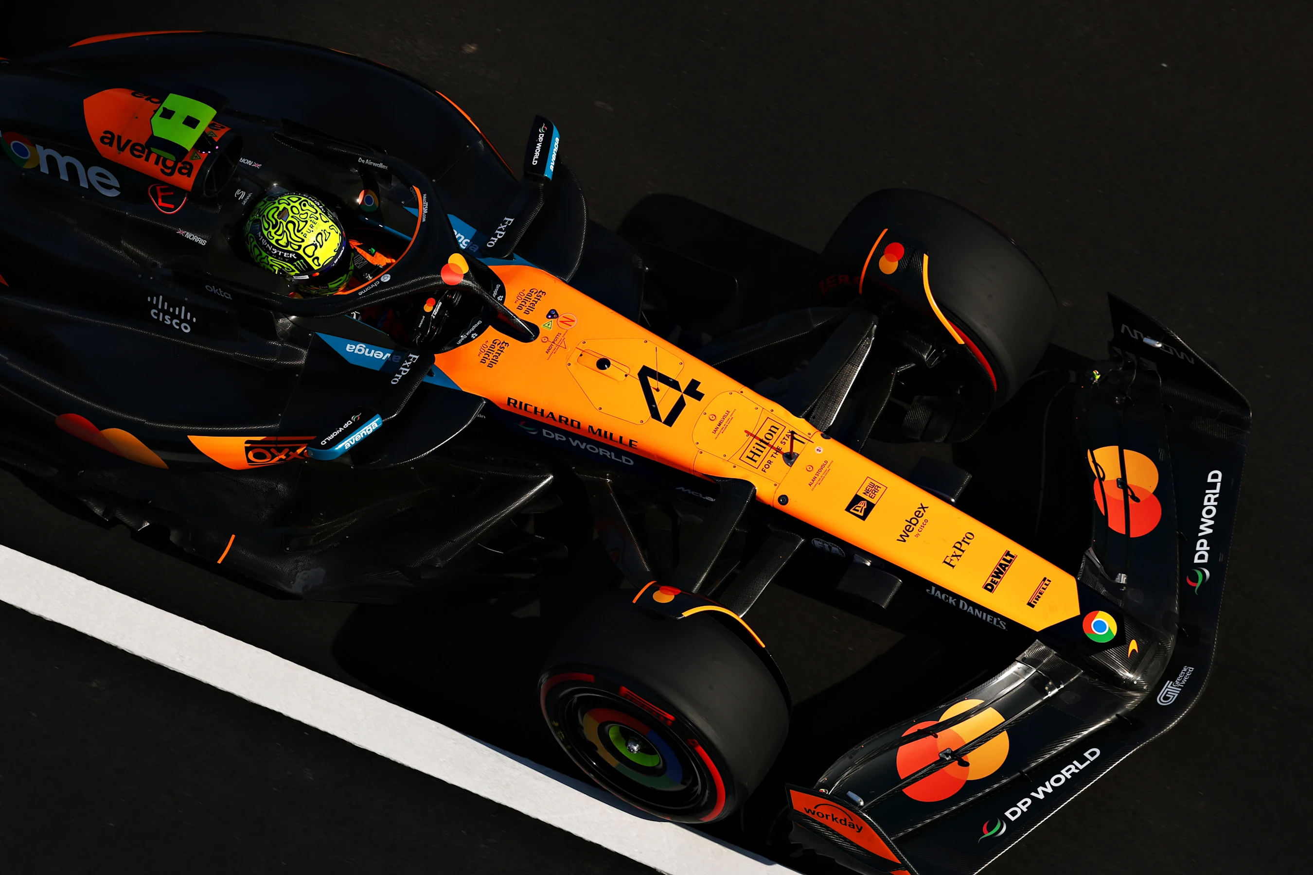 SHANGHAI, CHINA - MARCH 22: Lando Norris of Great Britain driving the (4) McLaren MCL39 Mercedes on
