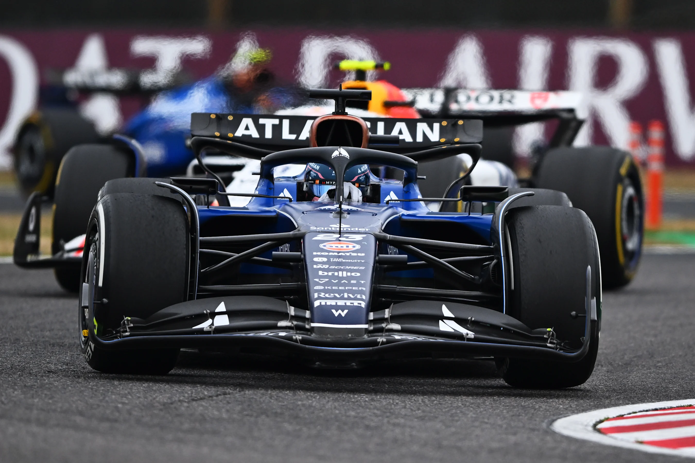 SUZUKA, JAPAN - APRIL 06: Alexander Albon of Thailand driving the (23) Williams FW47 Mercedes on