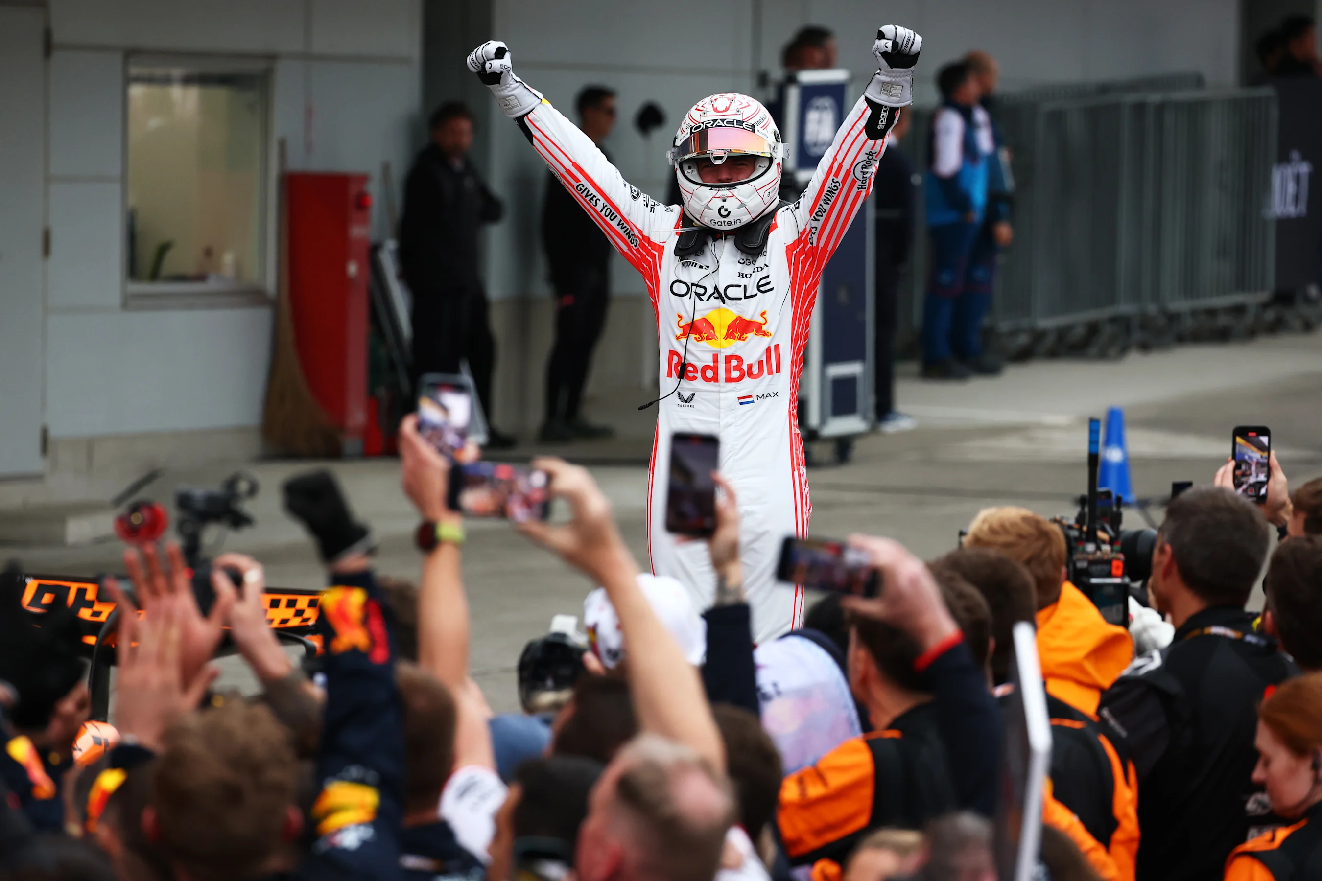 SUZUKA, JAPAN - APRIL 06: Race winner Max Verstappen of the Netherlands and Oracle Red Bull Racing
