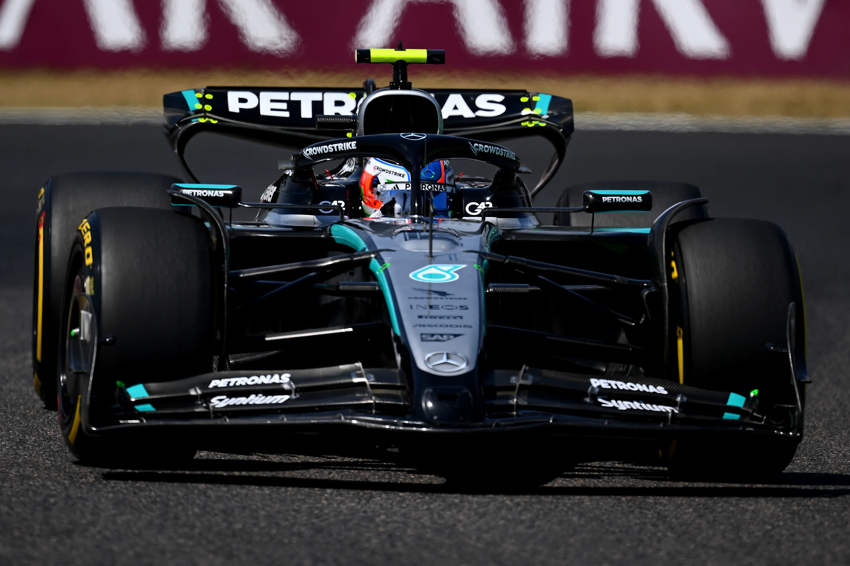 SUZUKA, JAPAN - APRIL 05: Andrea Kimi Antonelli of Italy driving the (12) Mercedes AMG Petronas F1