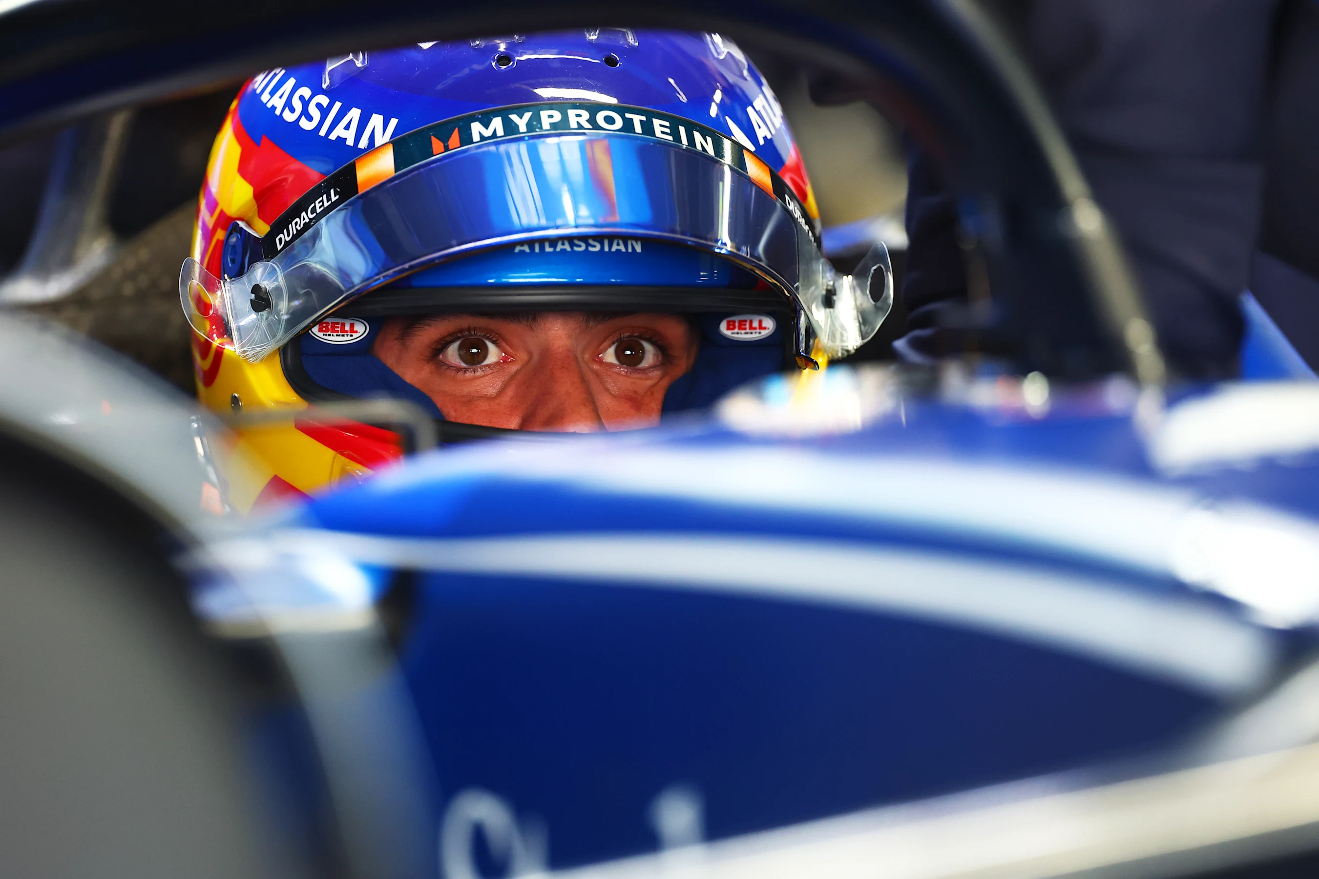 SUZUKA, JAPAN - APRIL 05: Carlos Sainz of Spain and Williams prepares to drive during qualifying