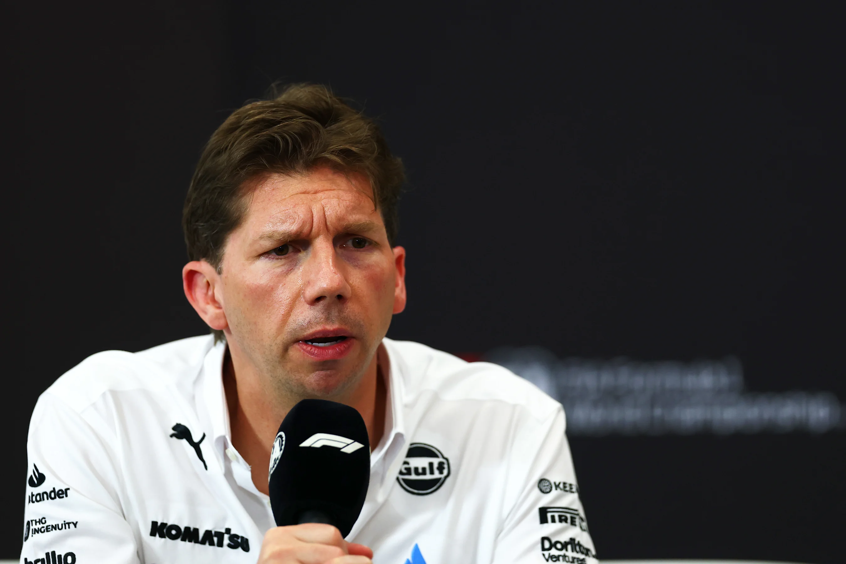 BAHRAIN, BAHRAIN - APRIL 11: James Vowles, Team Principal of Williams speaks in the Team Principals