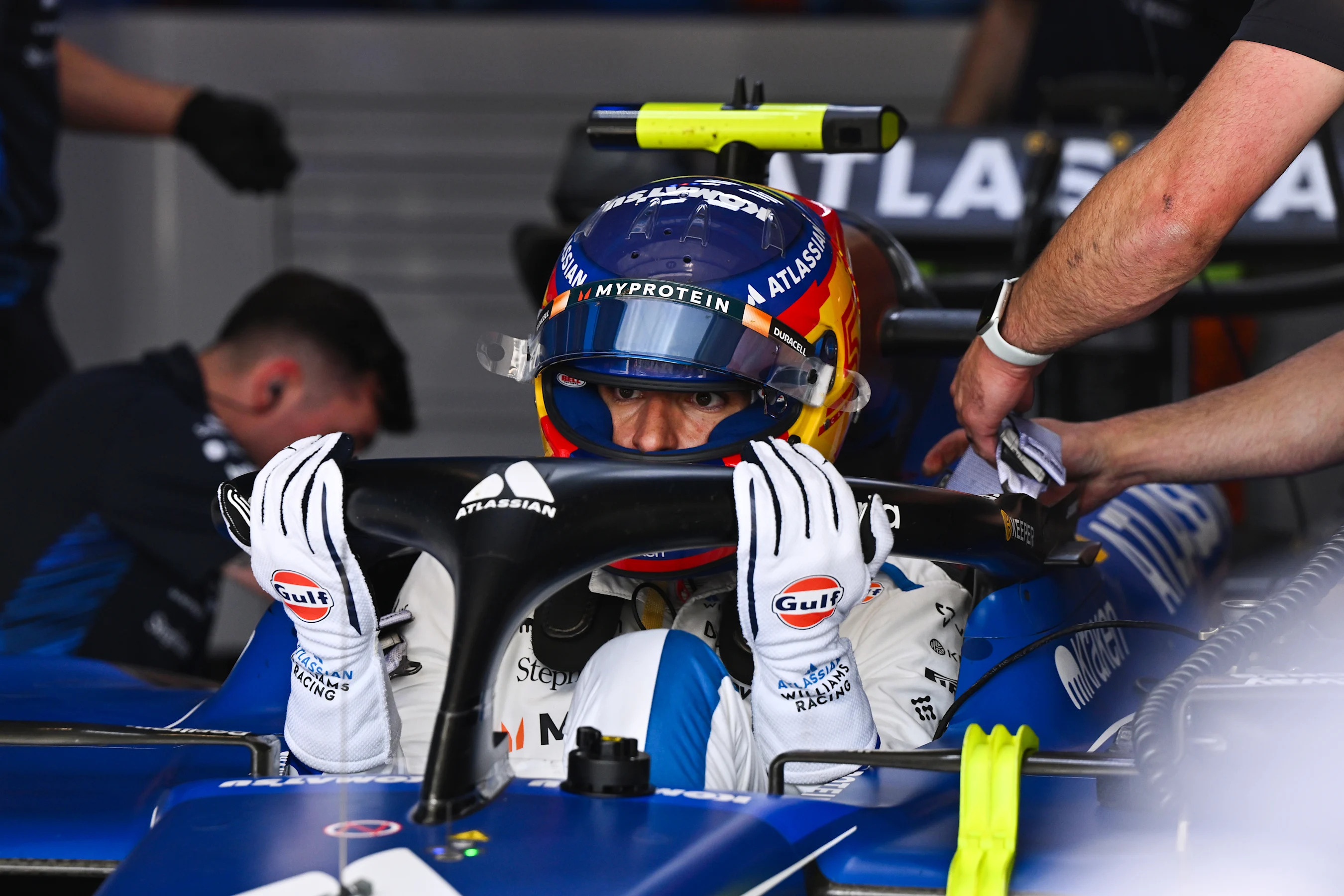 MONTREAL, QUEBEC - JUNE 13: Carlos Sainz of Spain and Williams prepares to drive  during practice