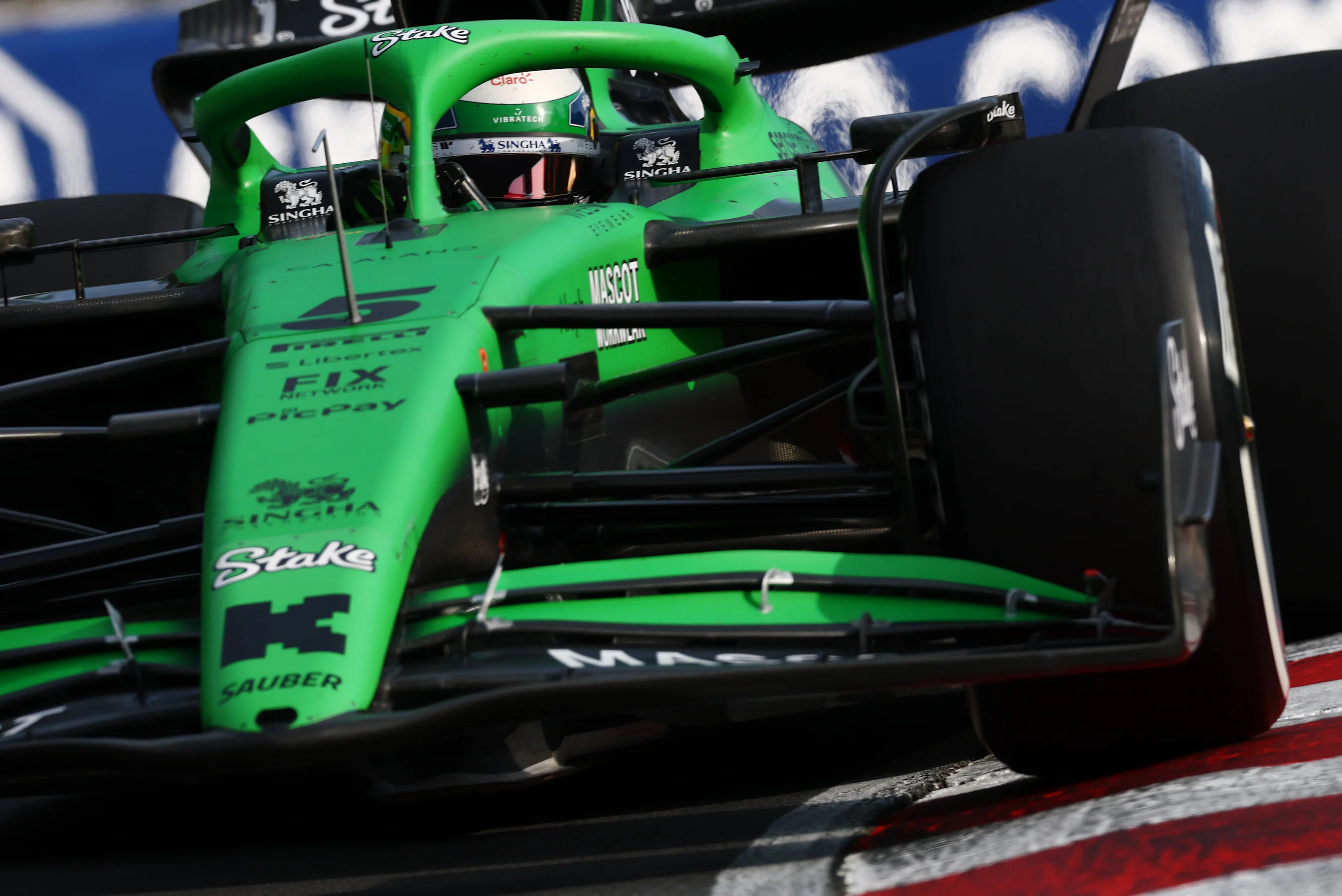 MONTREAL, QUEBEC - JUNE 13: Gabriel Bortoleto of Brazil driving the (5) Kick Sauber C45 Ferrari on