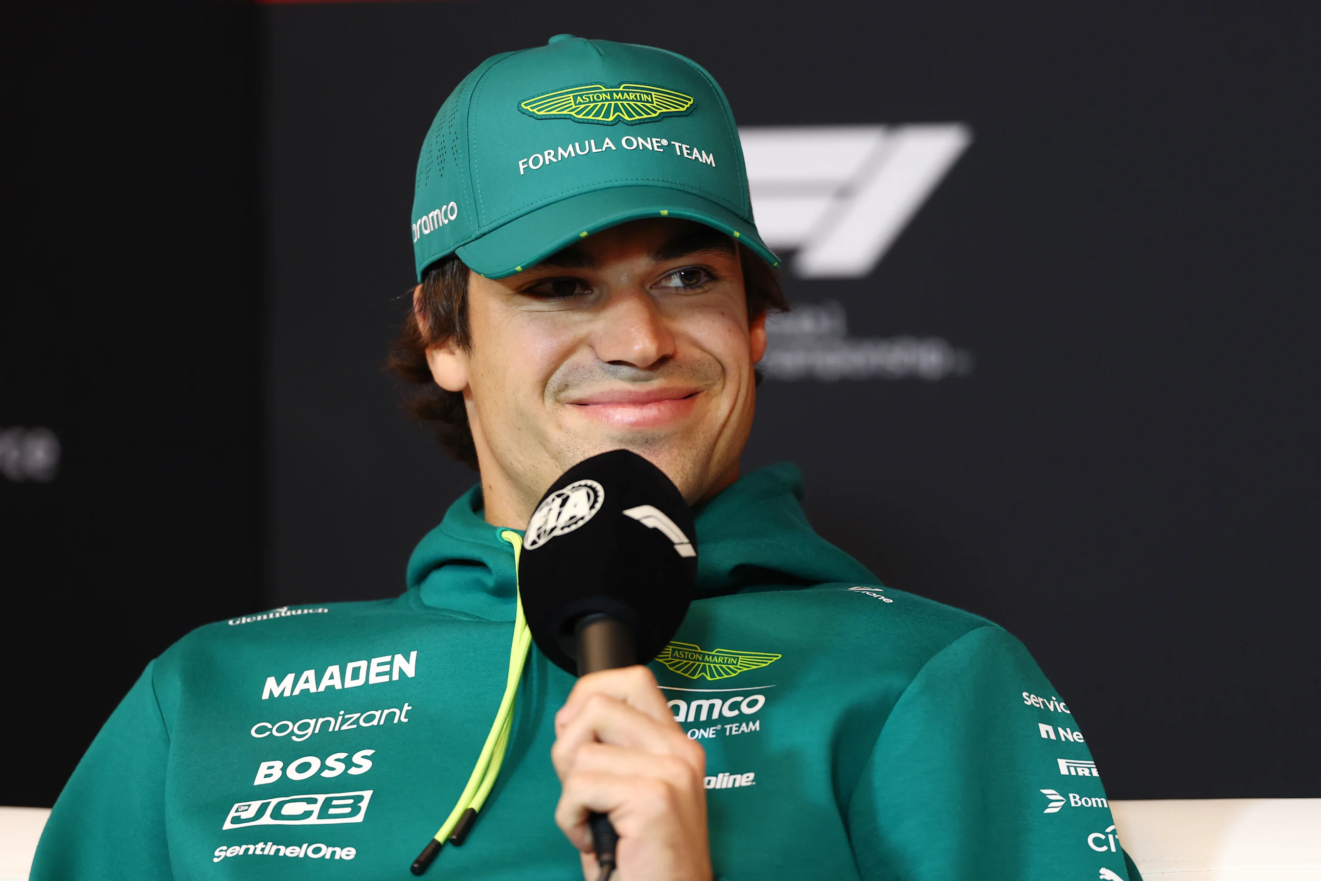 MONTREAL, QUEBEC - JUNE 12: Lance Stroll of Canada and Aston Martin F1 Team speaks in the Drivers