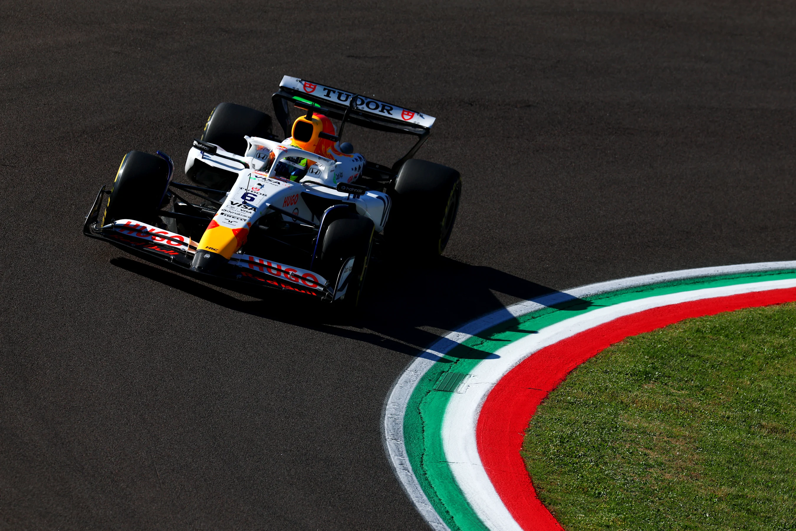 IMOLA, ITALY - MAY 16: Liam Lawson of New Zealand driving the (30) Visa Cash App Racing Bulls VCARB