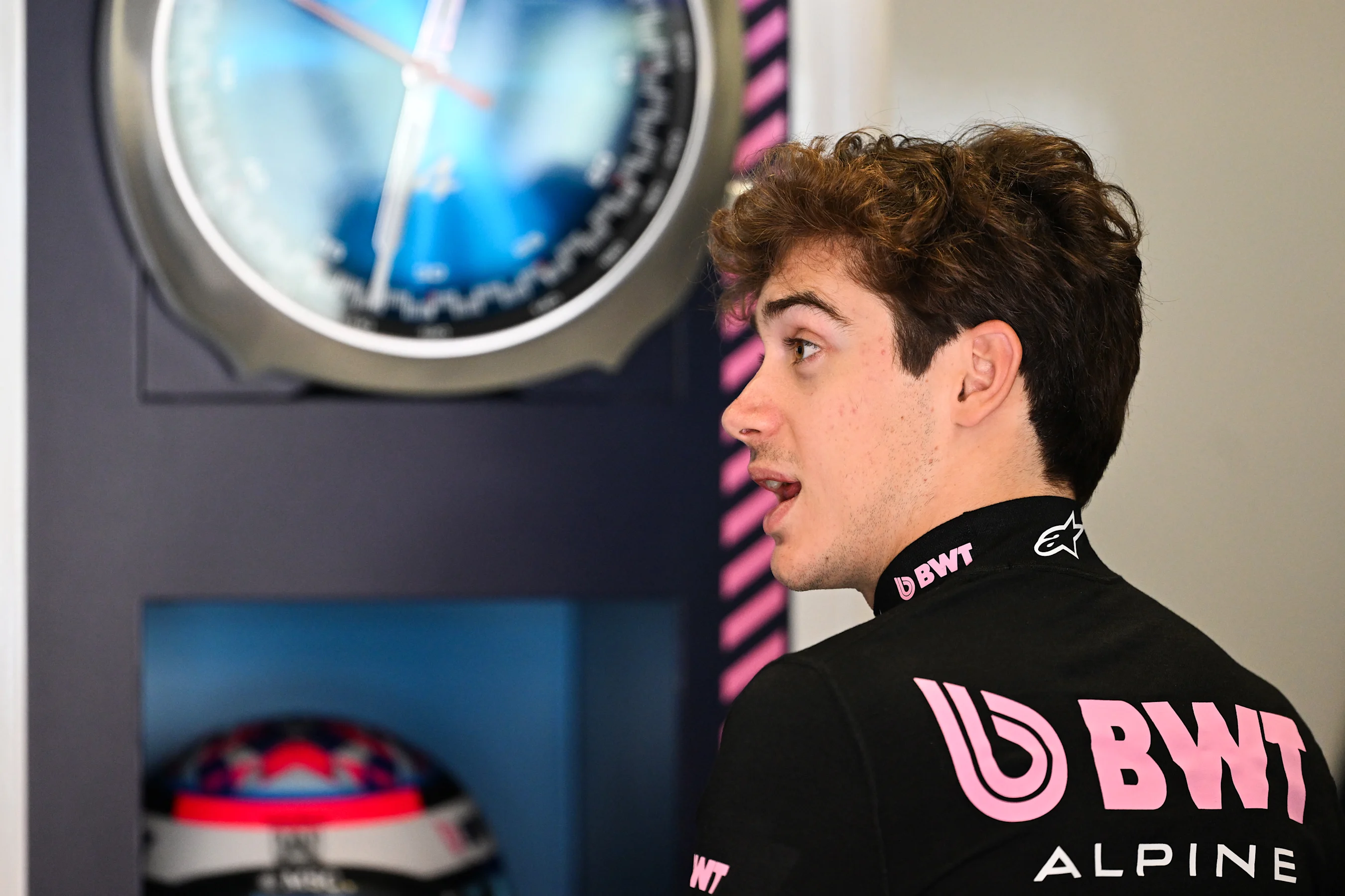 IMOLA, ITALY - MAY 17: Franco Colapinto of Argentina and Alpine F1 looks on during final practice