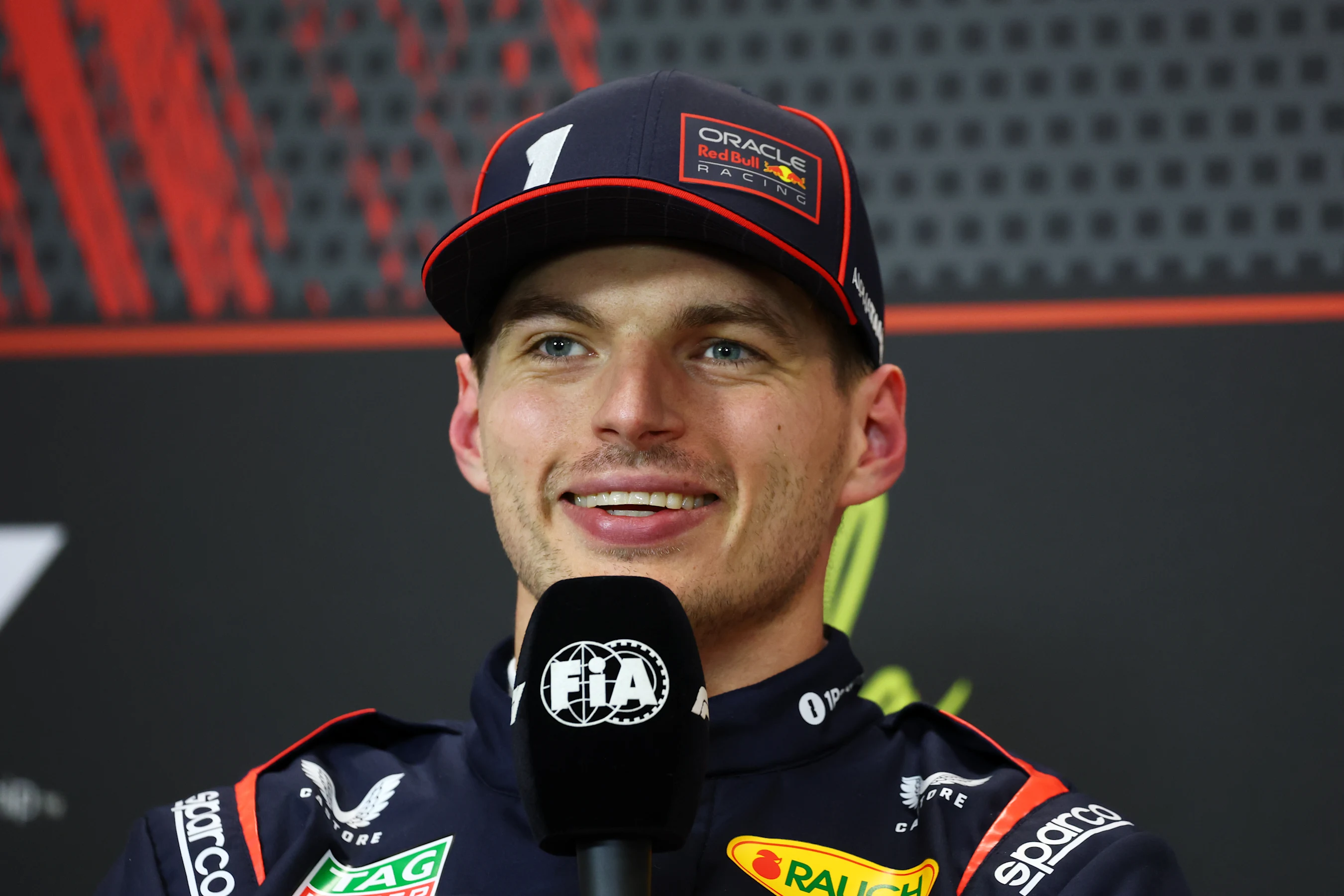 IMOLA, ITALY - MAY 17: Second placed qualifier Max Verstappen of the Netherlands and Oracle Red
