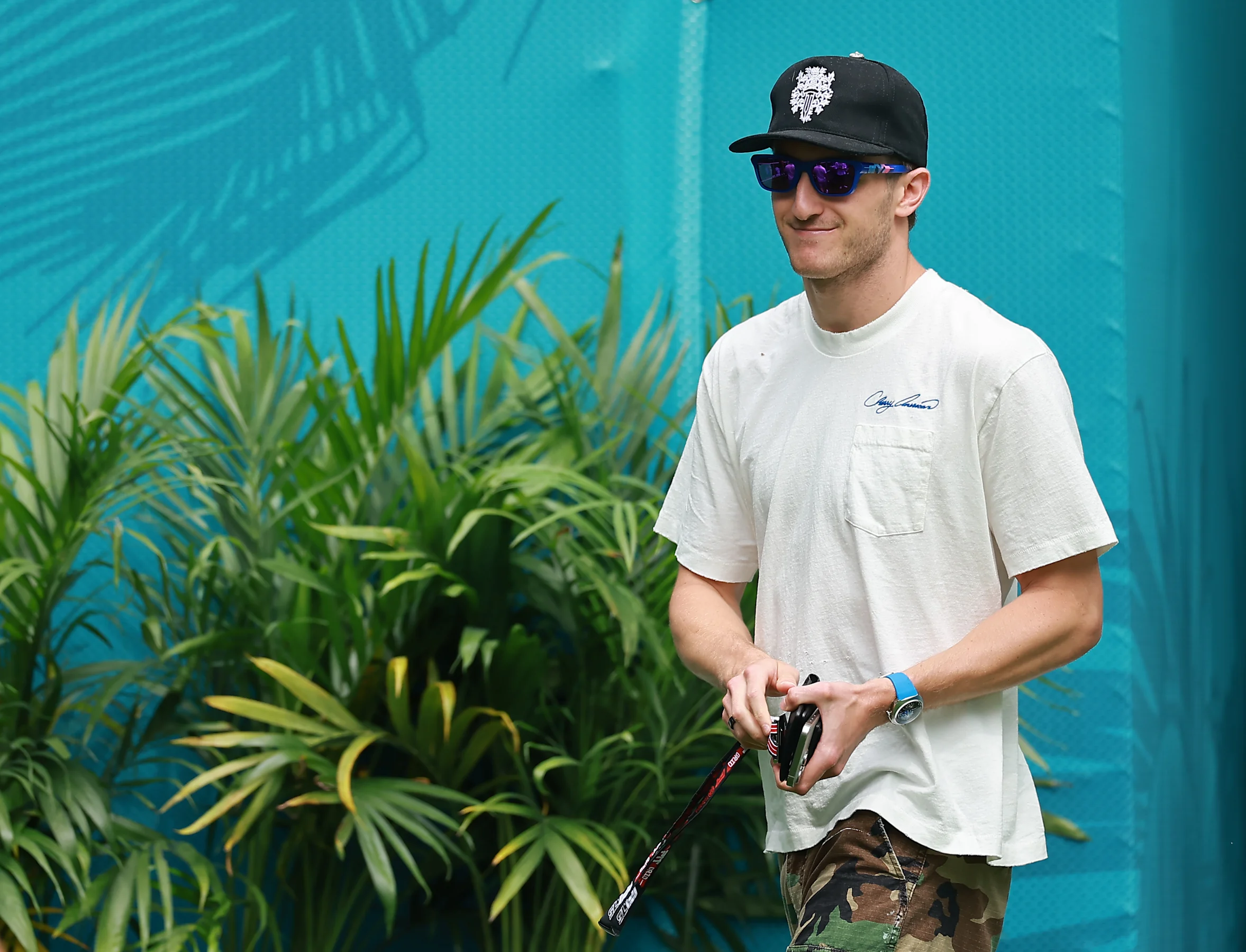 MIAMI, FLORIDA - MAY 04: Jack Doohan of Australia and Alpine F1 arrives in the Paddock prior to the