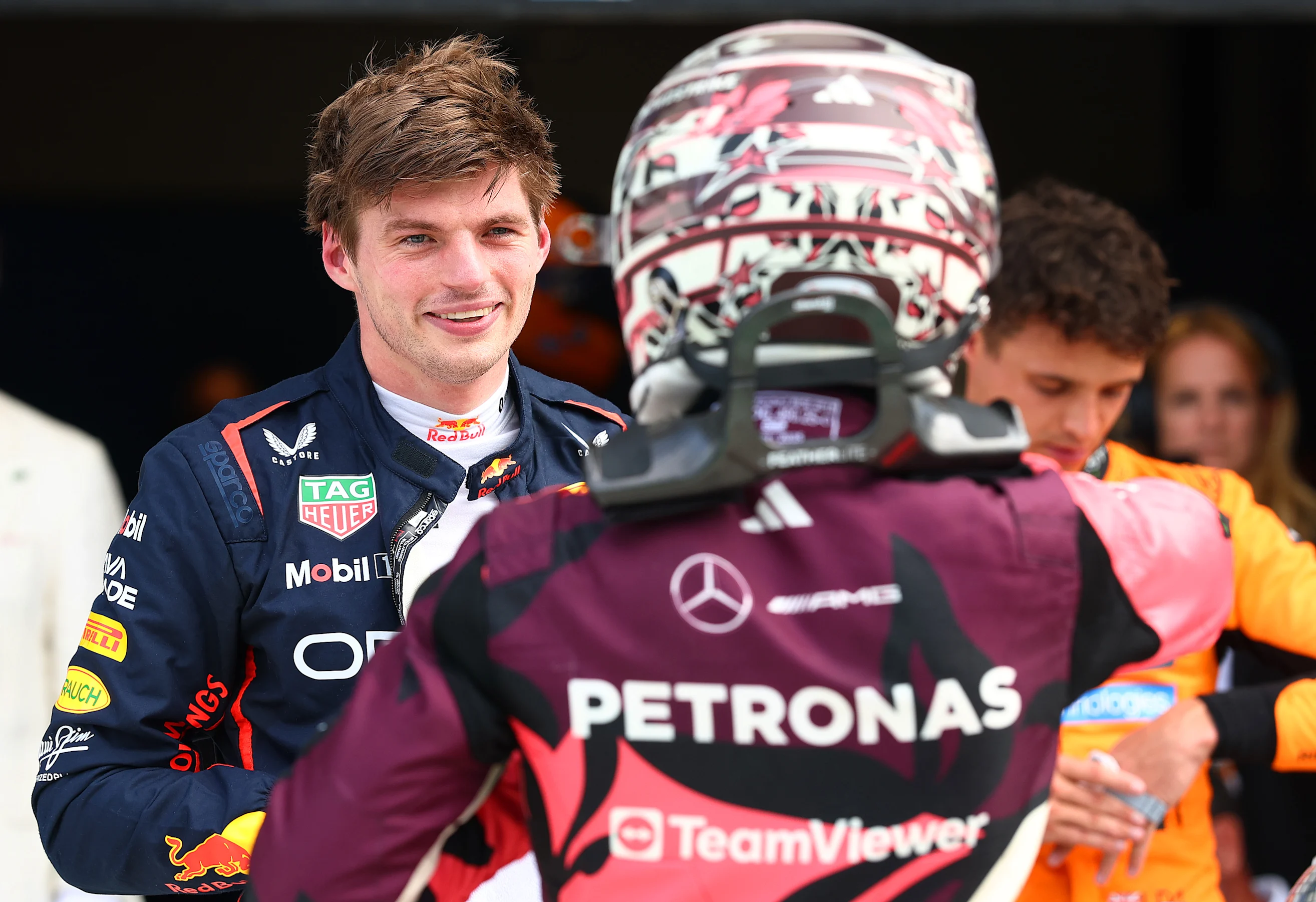 MIAMI, FLORIDA - MAY 03: Pole position qualifier Max Verstappen of the Netherlands and Oracle Red