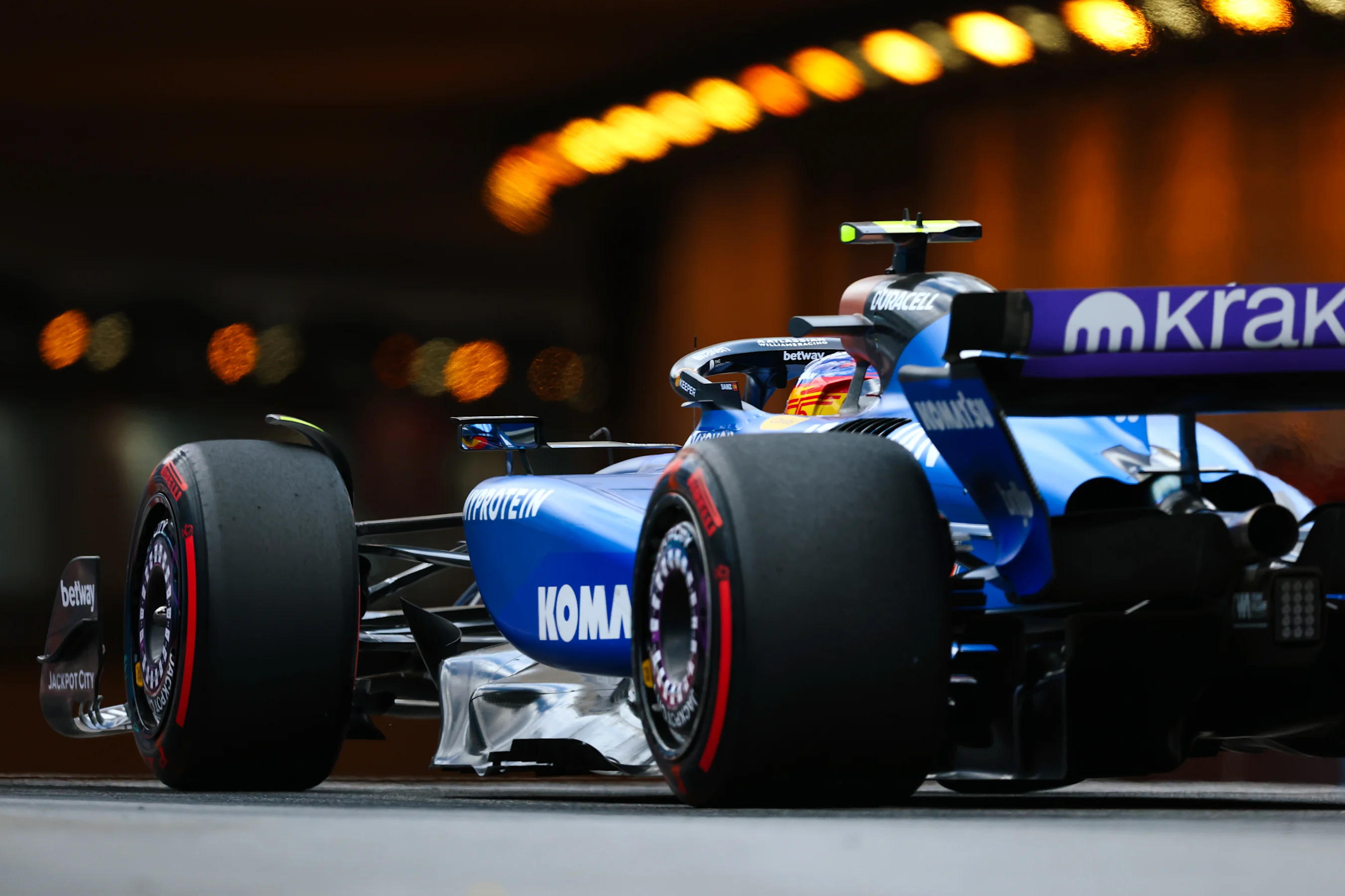 MONTE-CARLO, MONACO - MAY 23: Carlos Sainz of Spain driving the (55) Williams FW47 Mercedes on
