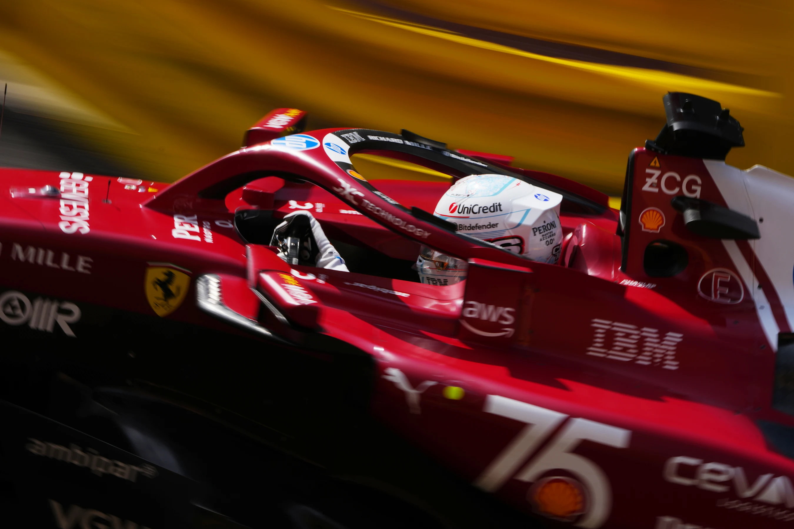 MONTE-CARLO, MONACO - MAY 24: Charles Leclerc of Monaco driving the (16) Scuderia Ferrari SF-25 on