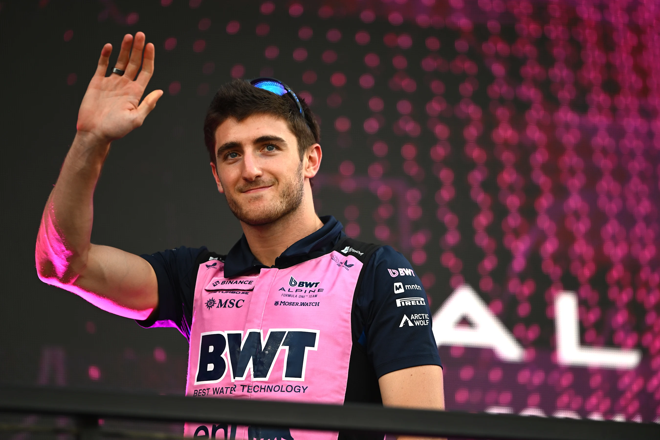 JEDDAH, SAUDI ARABIA - APRIL 20: Jack Doohan of Australia and Alpine F1 waves on the drivers parade
