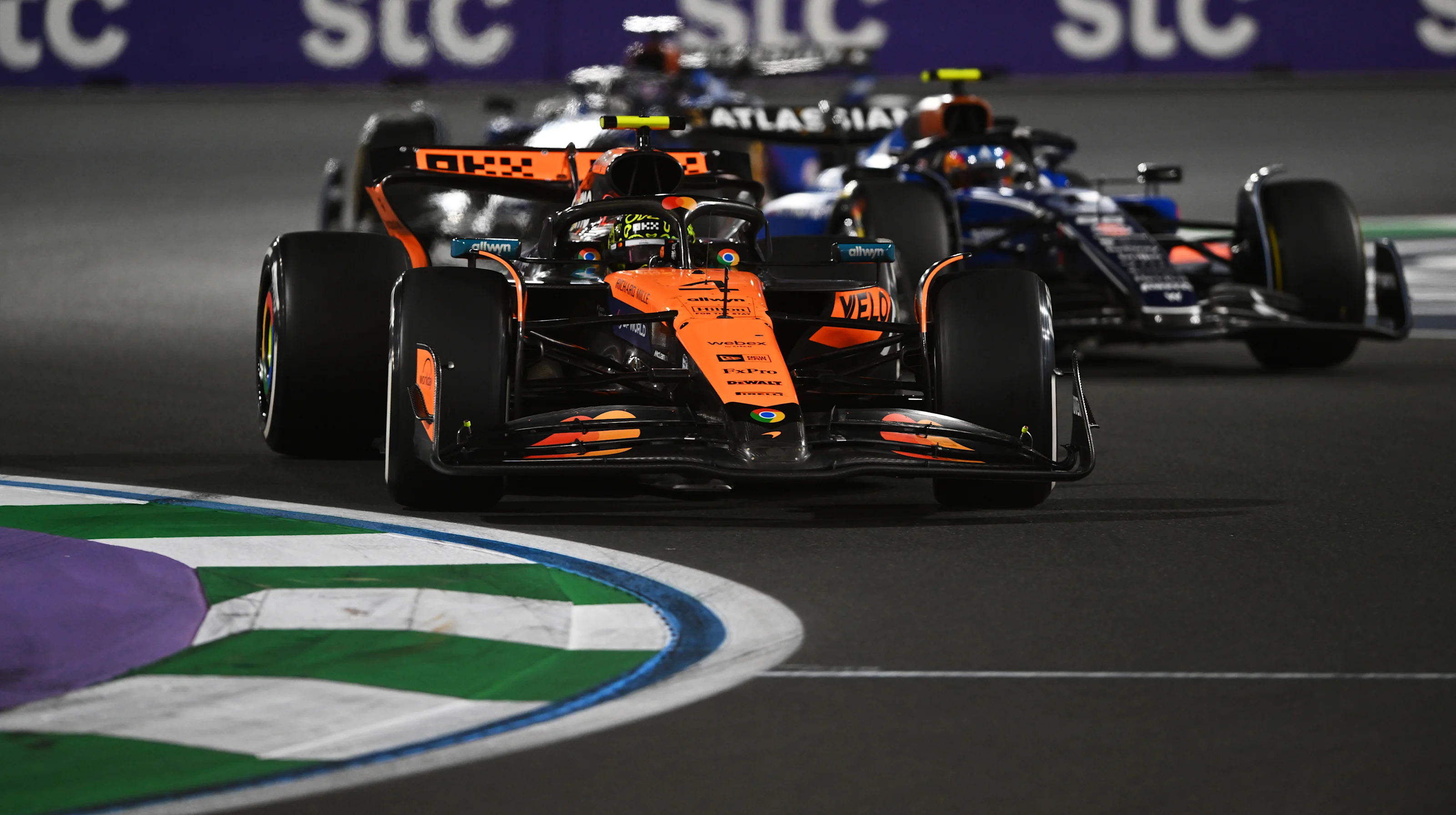 JEDDAH, SAUDI ARABIA - APRIL 20: Lando Norris of Great Britain driving the (4) McLaren MCL39
