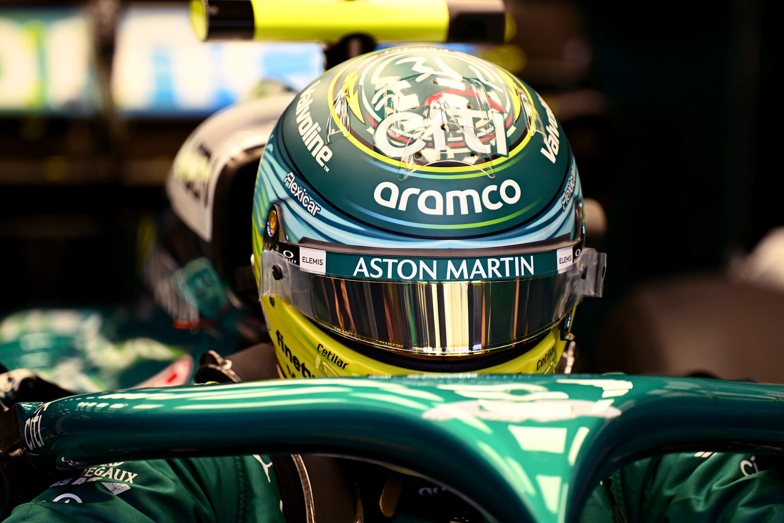 JEDDAH, SAUDI ARABIA - APRIL 18: Fernando Alonso of Spain and Aston Martin F1 Team prepares to