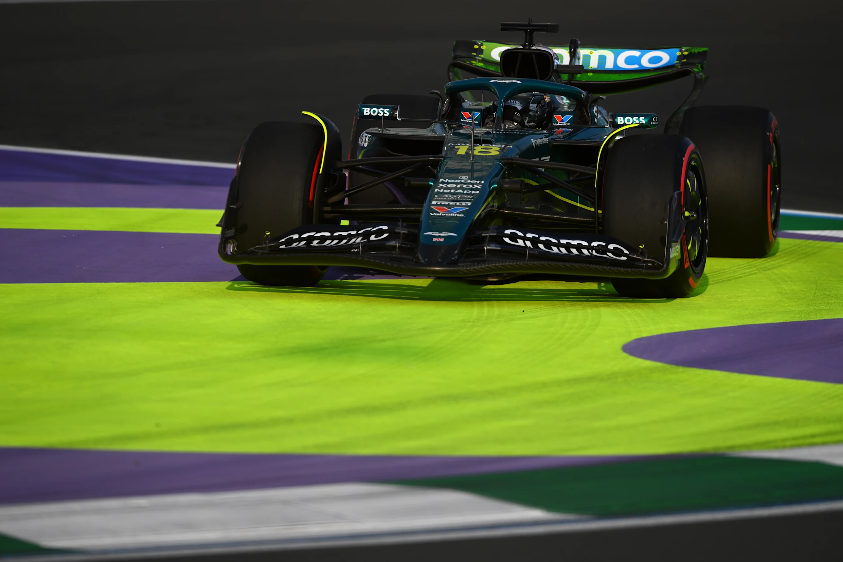 JEDDAH, SAUDI ARABIA - APRIL 18: Lance Stroll of Canada driving the (18) Aston Martin F1 Team AMR25