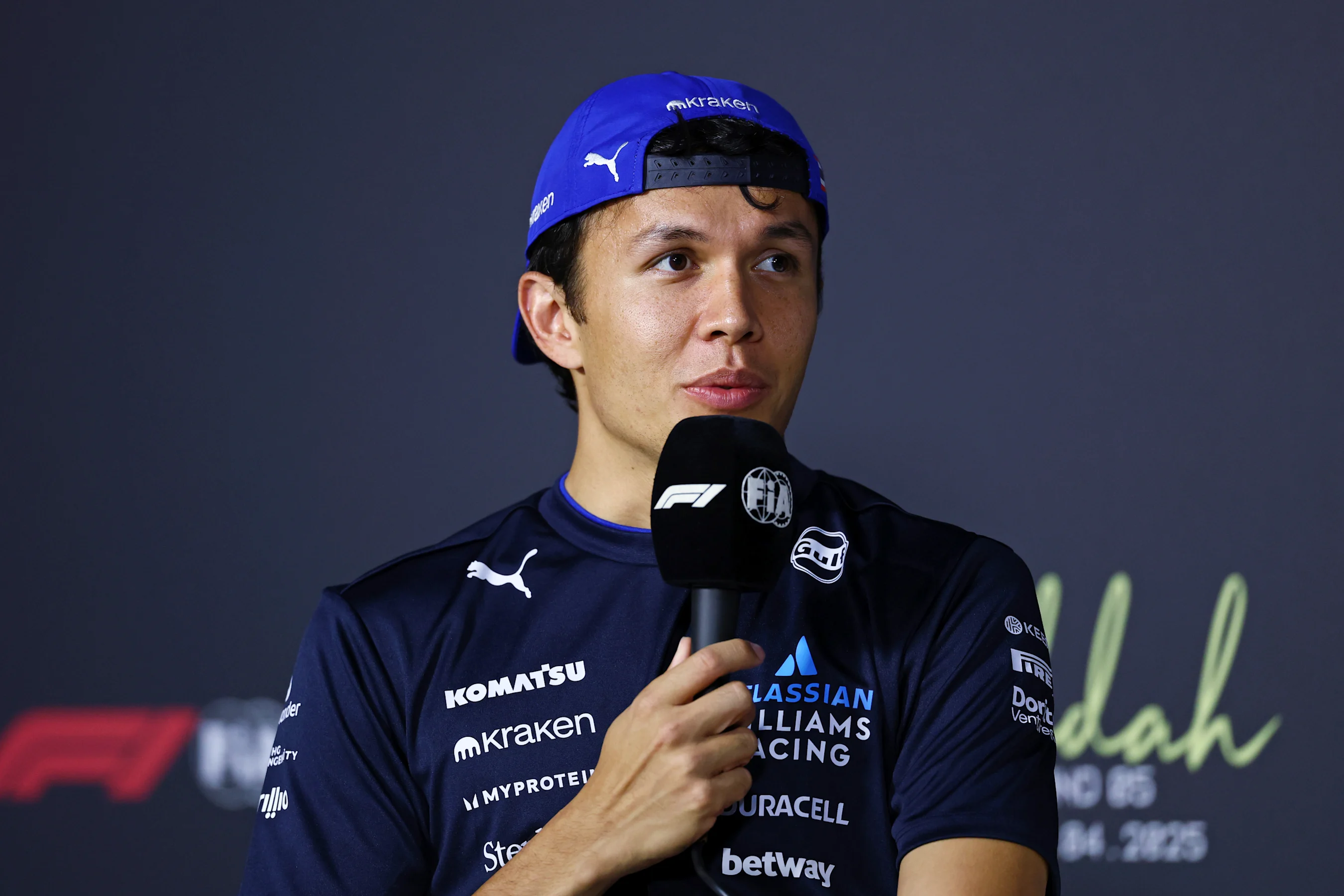 JEDDAH, SAUDI ARABIA - APRIL 17: Alexander Albon of Thailand and Williams in the Drivers Press