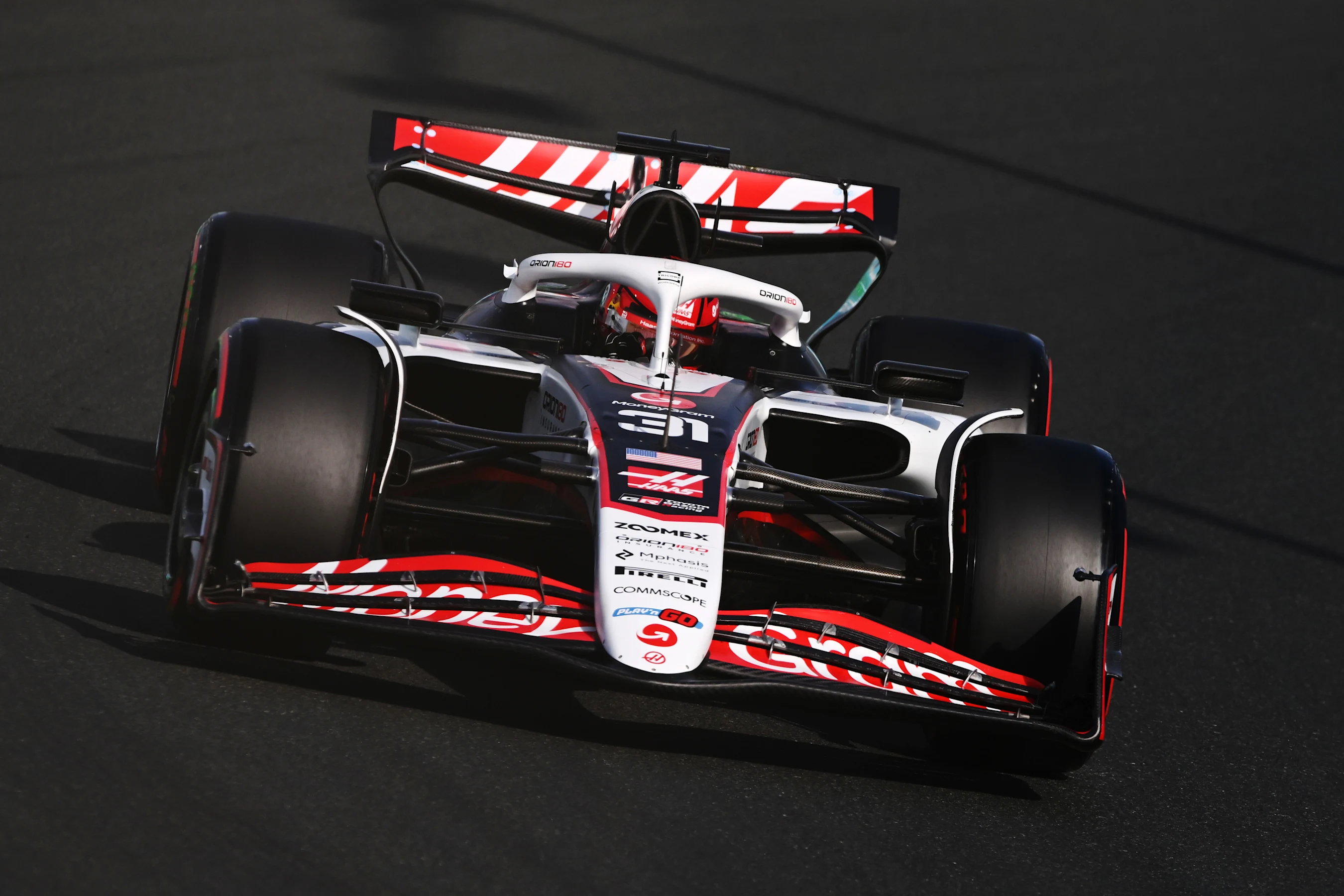 JEDDAH, SAUDI ARABIA - APRIL 19: Esteban Ocon of France driving the (31) Haas F1 VF-25 Ferrari on