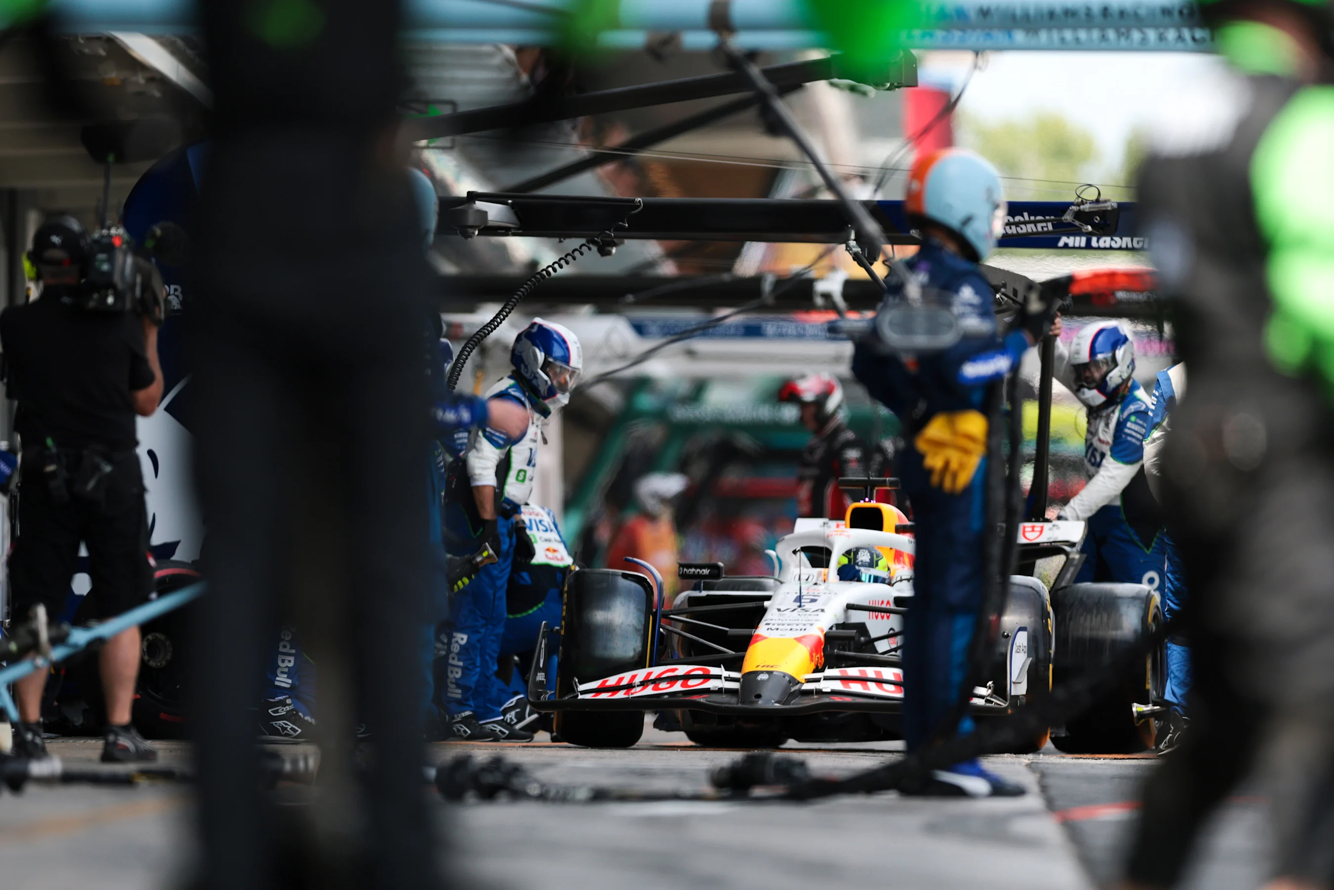 BARCELONA, SPAIN - JUNE 01: Isack Hadjar of France driving the (6) Visa Cash App Racing Bulls VCARB