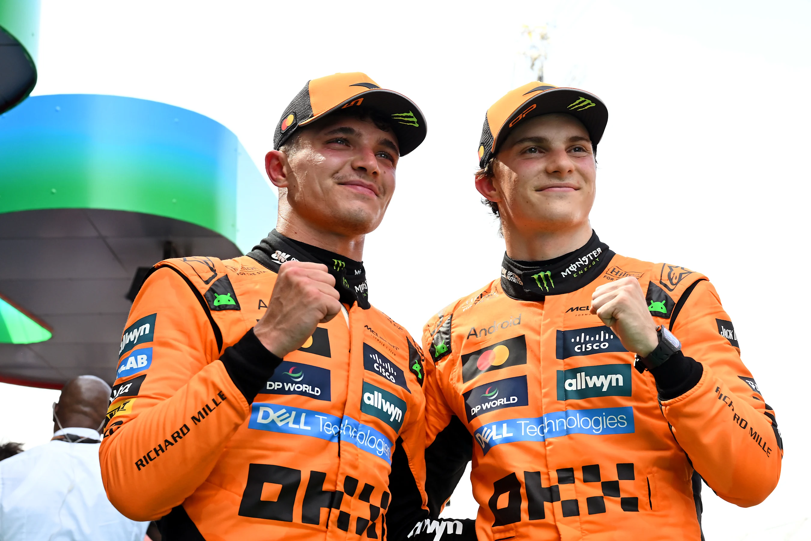 BARCELONA, SPAIN - JUNE 01: Race winner Oscar Piastri of Australia and McLaren and Second placed