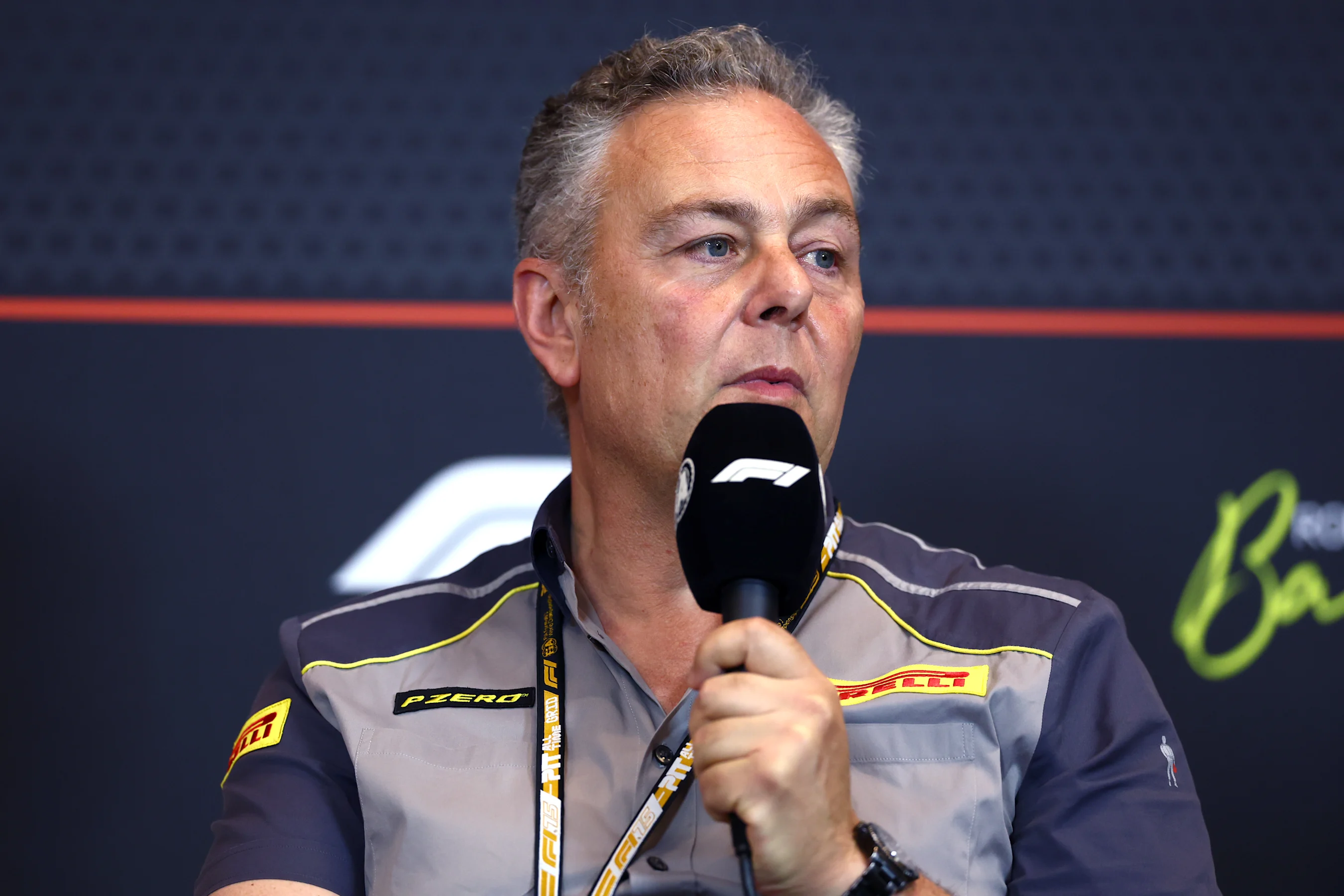 BARCELONA, SPAIN - MAY 30: Mario Isola, Director of Pirelli F1 in the Team Principals Press